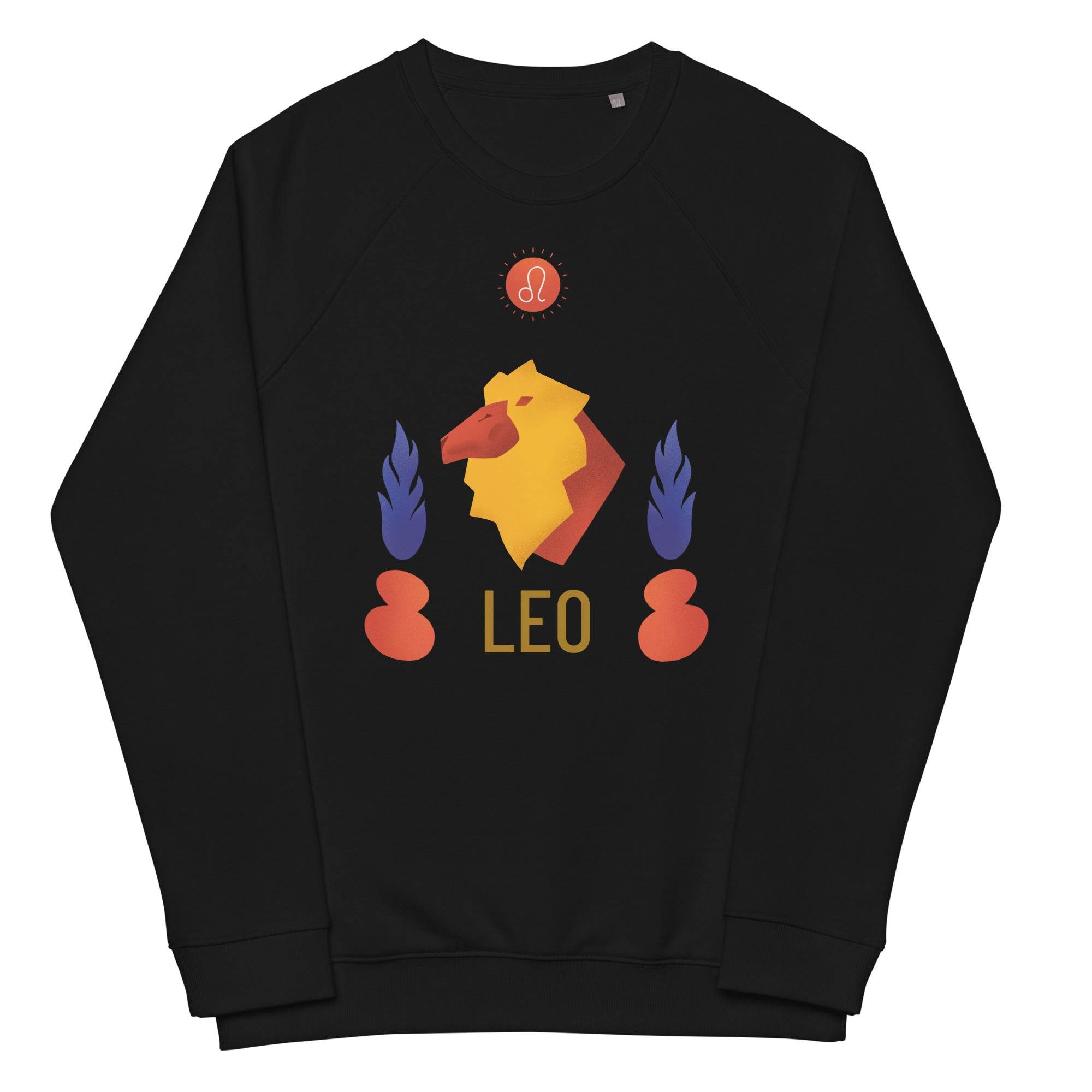 Leo Unisex Organic Raglan Sweatshirt - Raw Edition - 