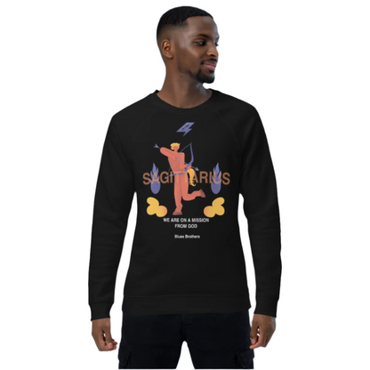 Sagittarius Unisex Organic Raglan Sweatshirt - The Blues Brothers Edition