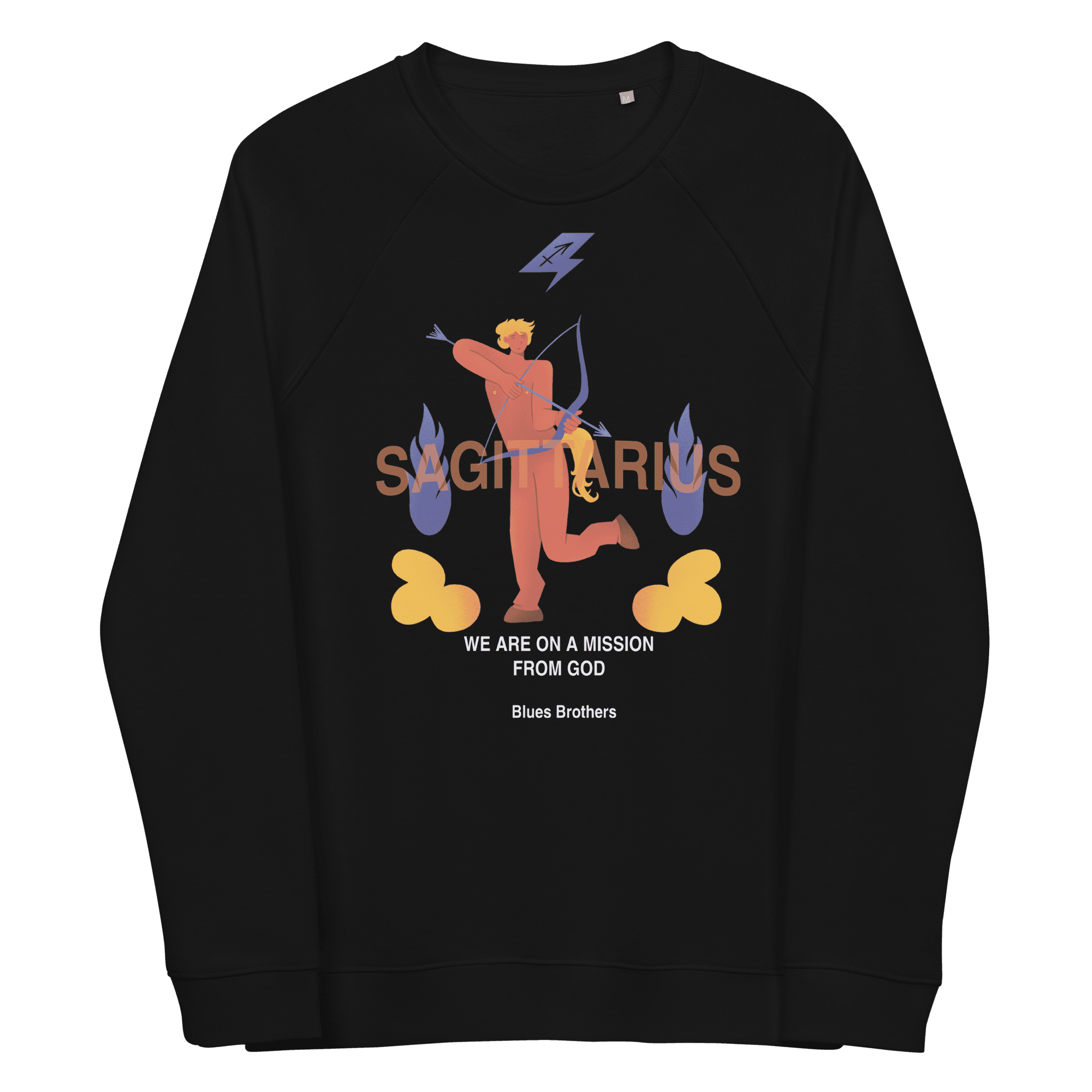 Sagittarius Unisex Organic Raglan Sweatshirt - The Blues Brothers Edition - 
