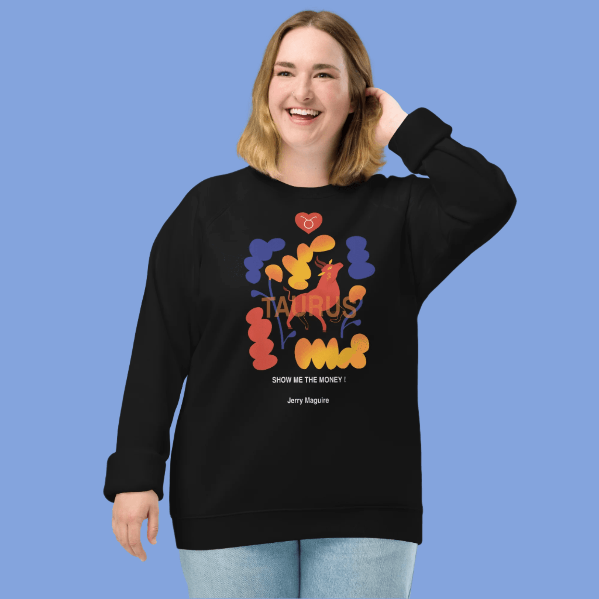 Taurus Unisex organic raglan sweatshirt Jerry Maguire Edition - 