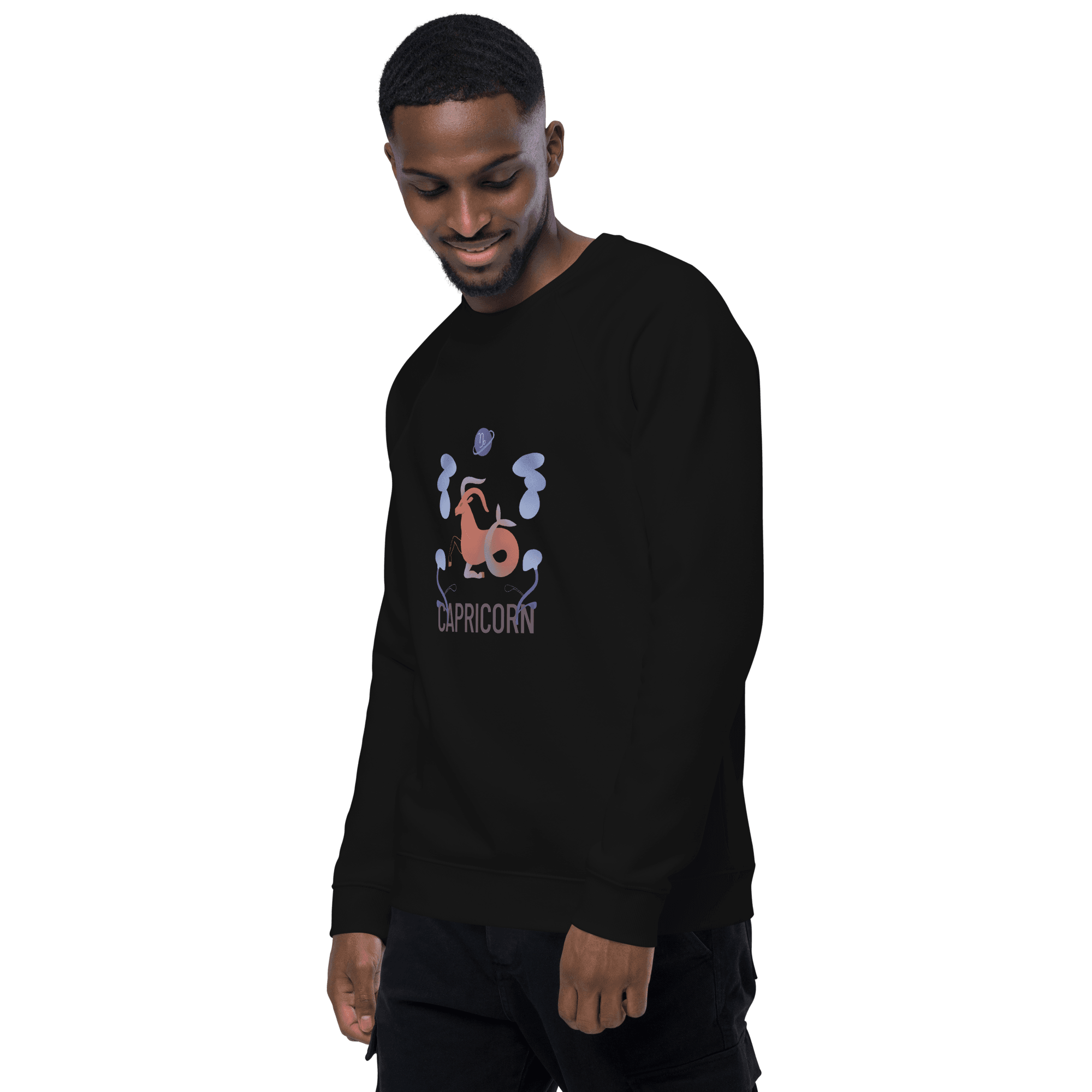 Capricorn Unisex Organic Raglan Sweatshirt - Raw Edition - 