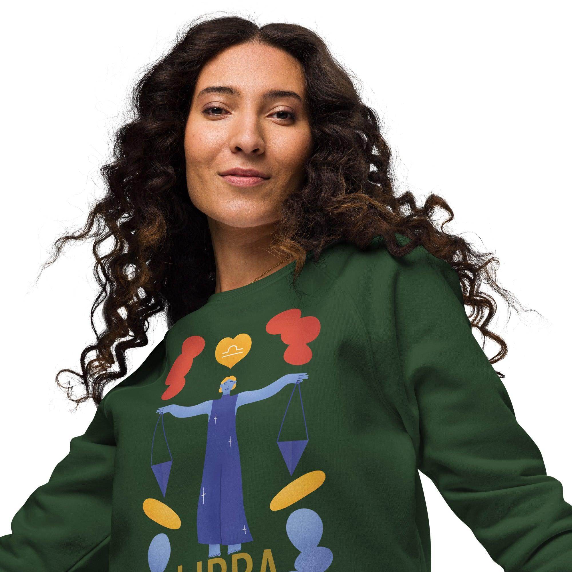 Libra Unisex Organic Raglan Sweatshirt - Raw Edition - 