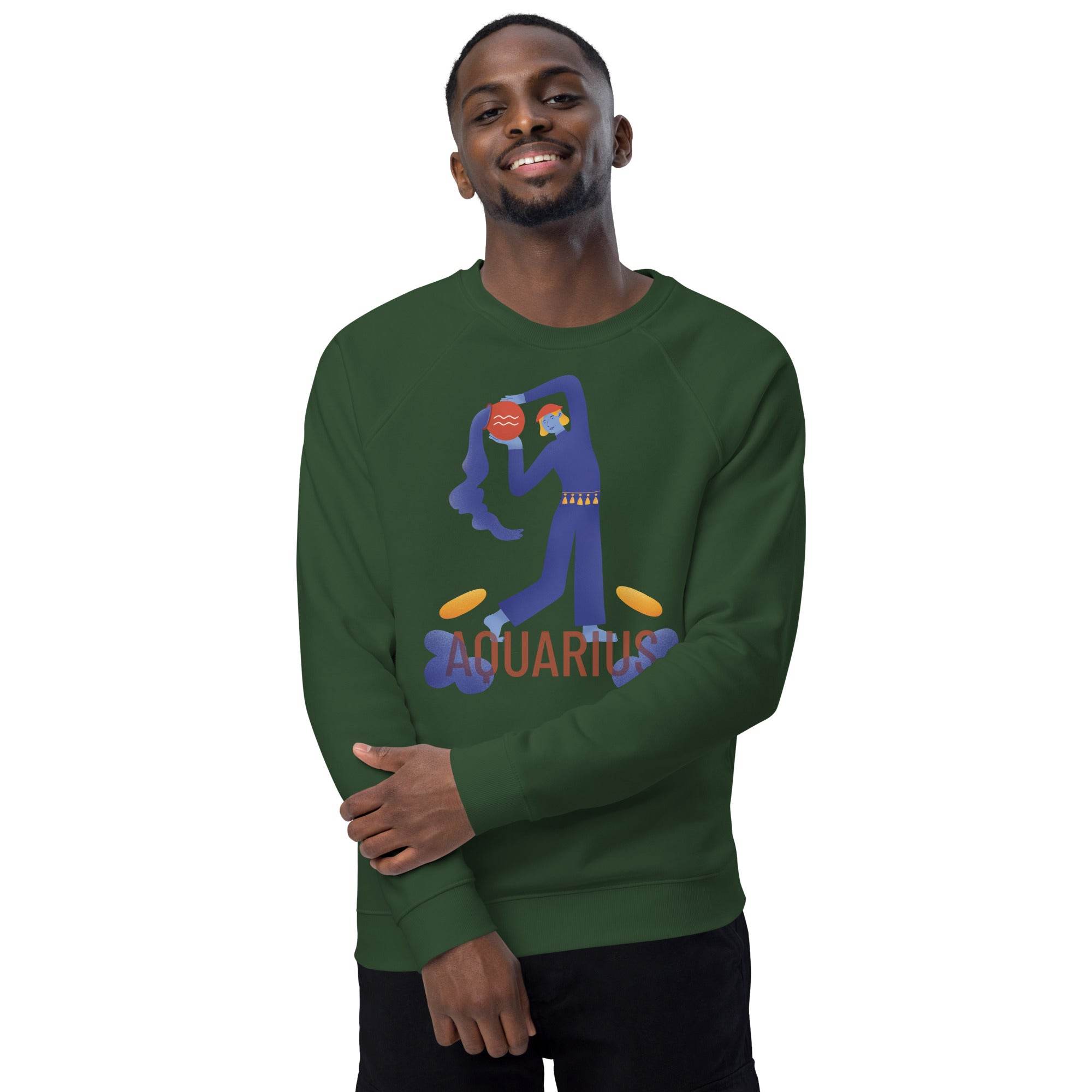 Aquarius Unisex Organic Raglan Sweatshirt - Raw Edition - 