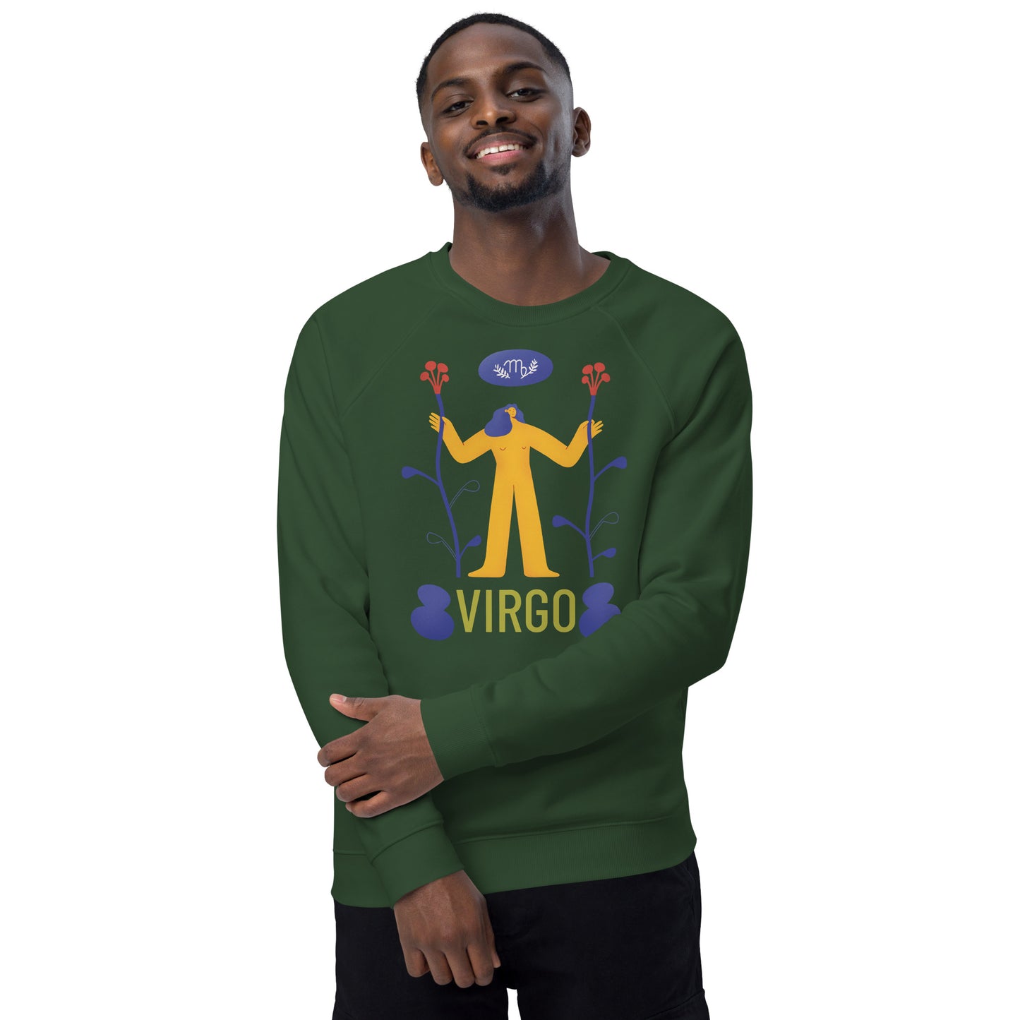 Virgo Unisex Organic Raglan Sweatshirt - Raw Edition