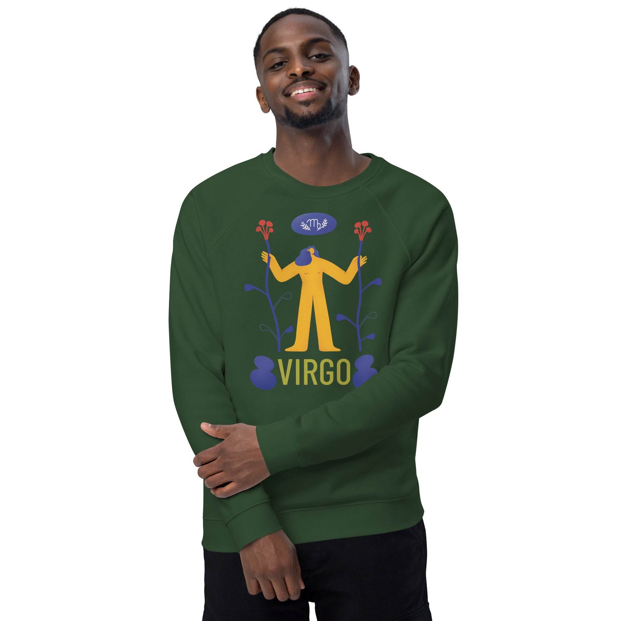 Virgo Unisex Organic Raglan Sweatshirt - Raw Edition - 