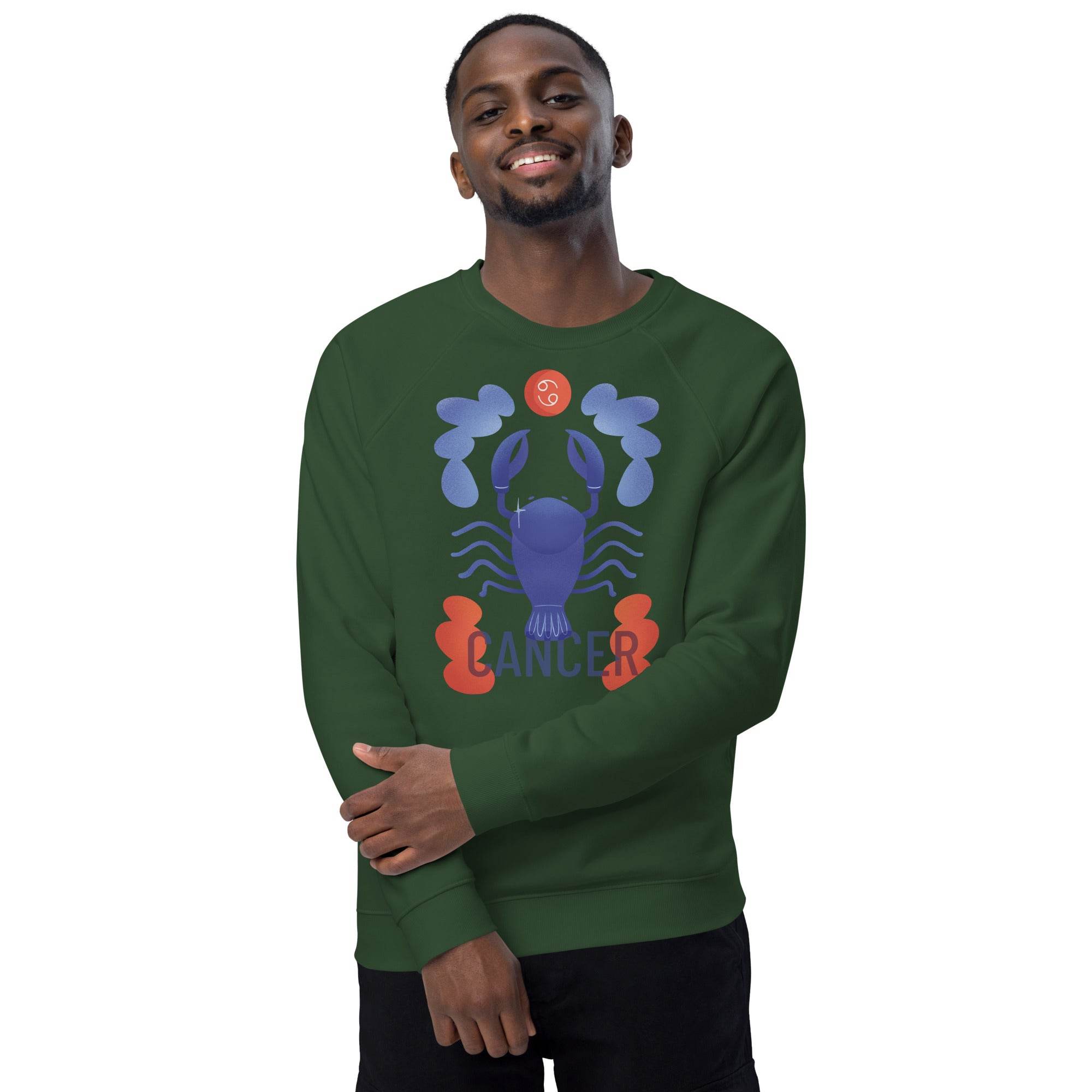 Cancer Unisex Organic Raglan Sweatshirt - Raw Edition - 