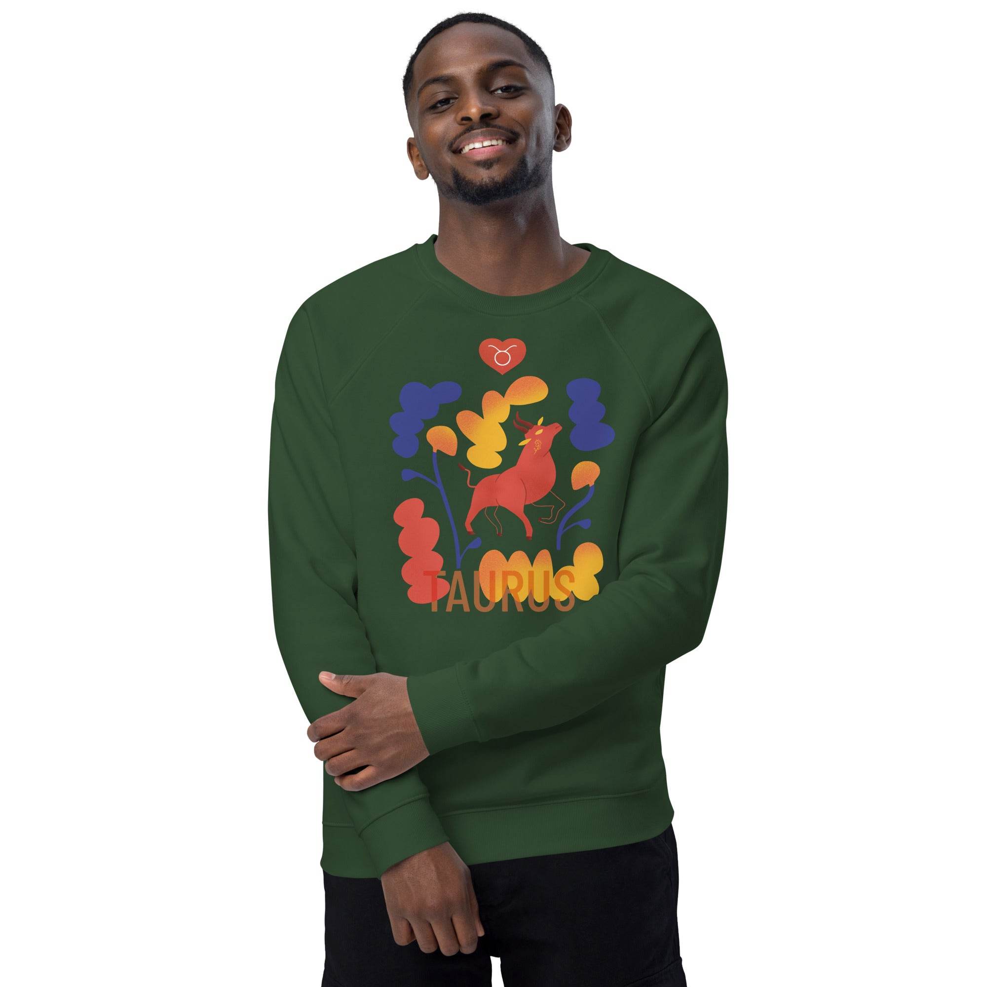 TAURUS Unisex Organic Raglan Sweatshirt Raw - 