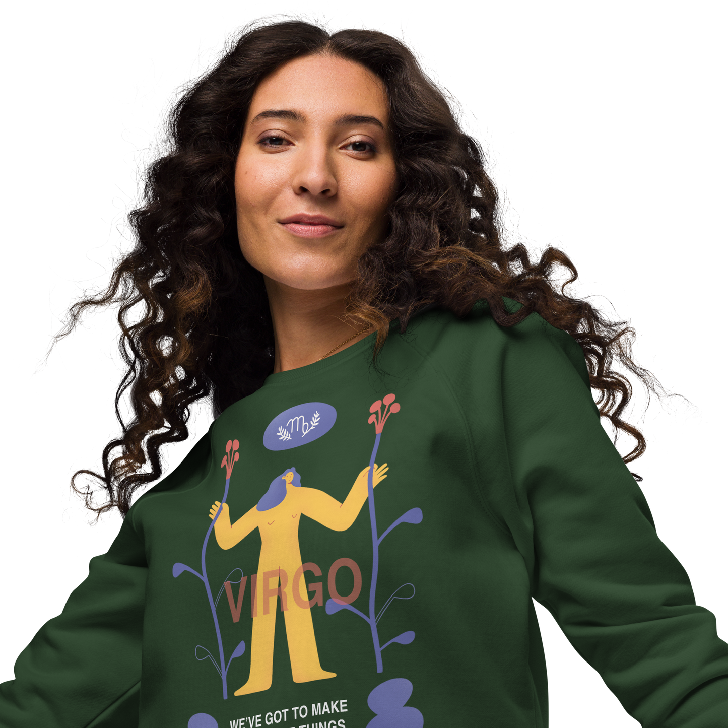 Virgo Unisex Organic Raglan Sweatshirt - Steve Jobs Edition