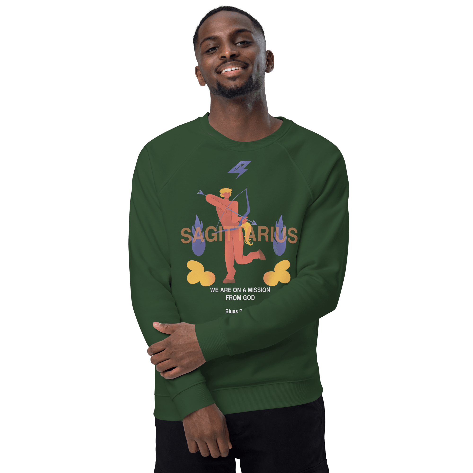 Sagittarius Unisex Organic Raglan Sweatshirt - The Blues Brothers Edition - 