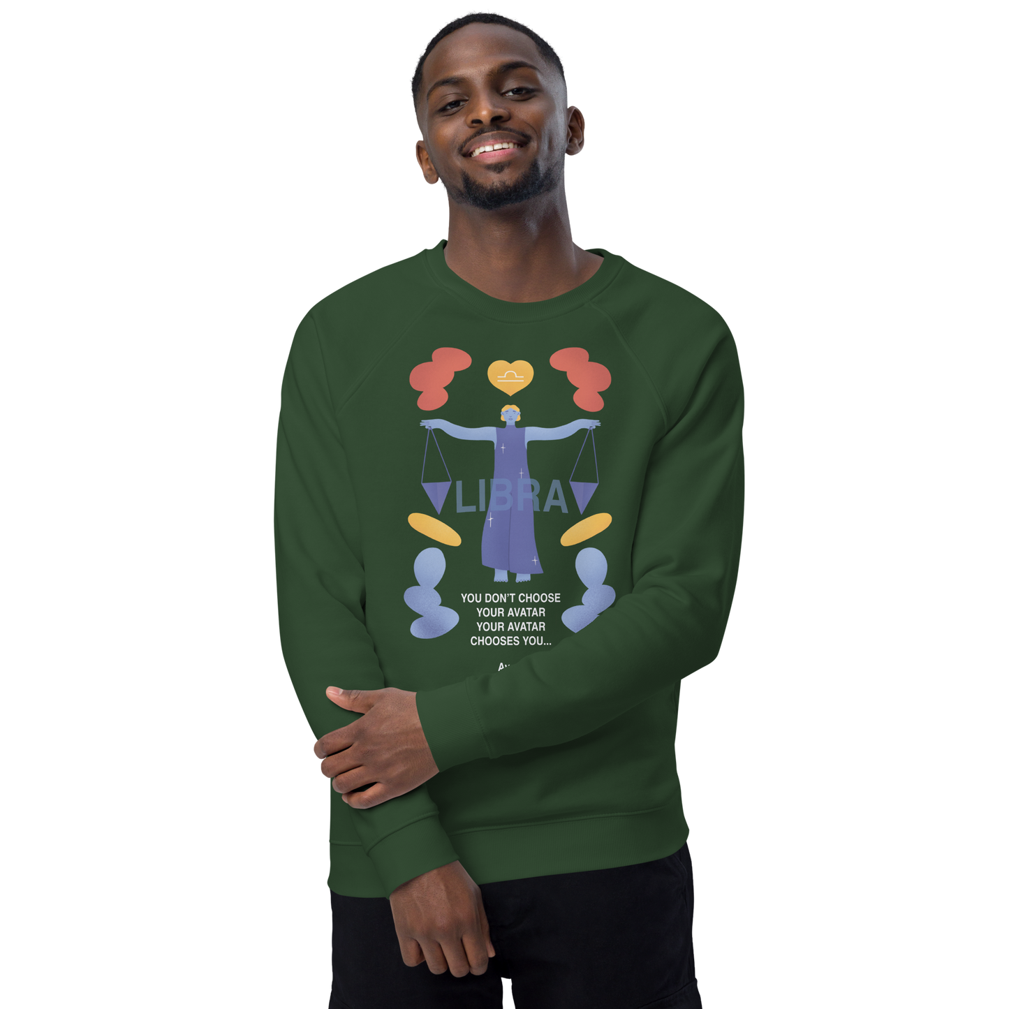 Libra Unisex Organic Raglan Sweatshirt - Avatar Edition