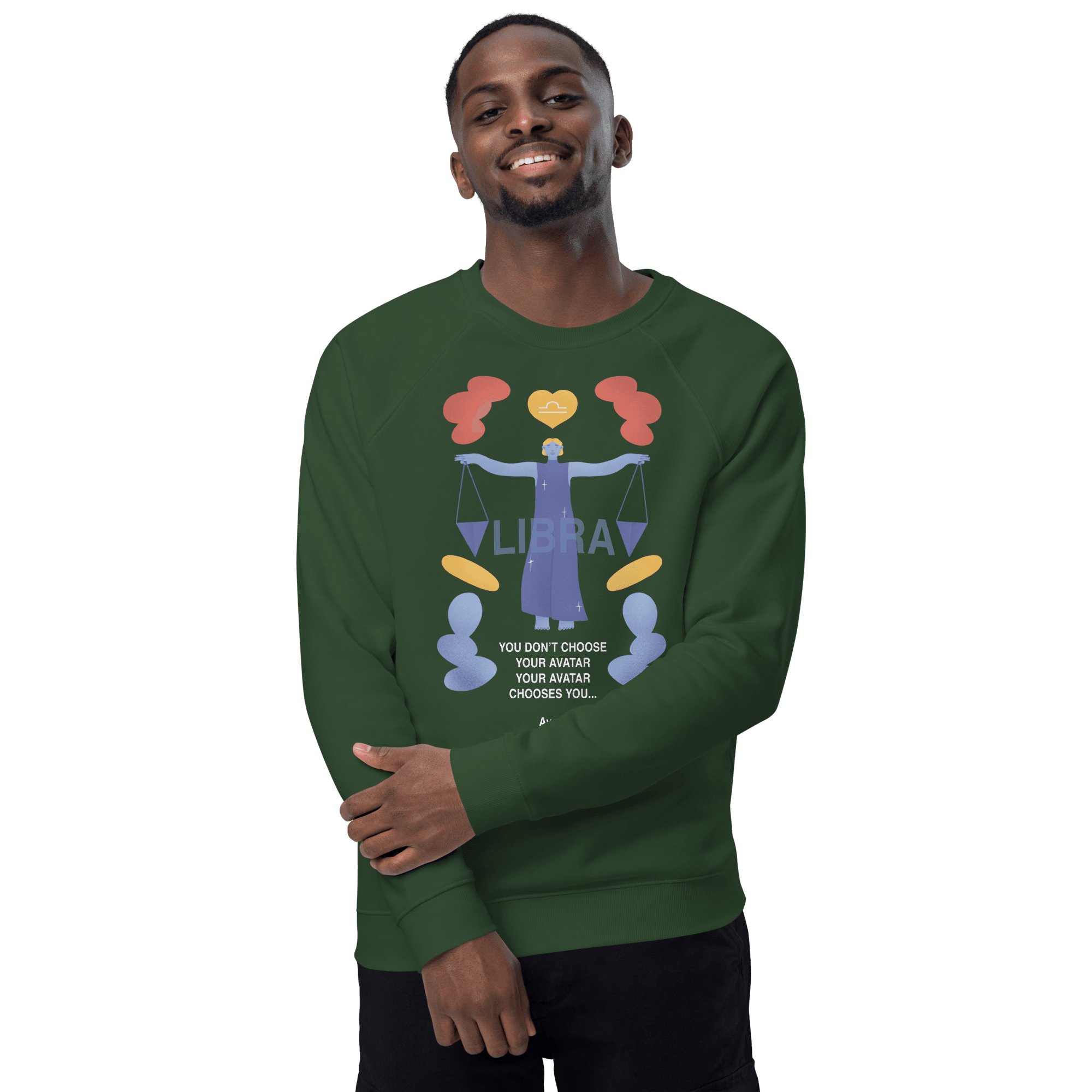 Libra Unisex Organic Raglan Sweatshirt - Avatar Edition - 