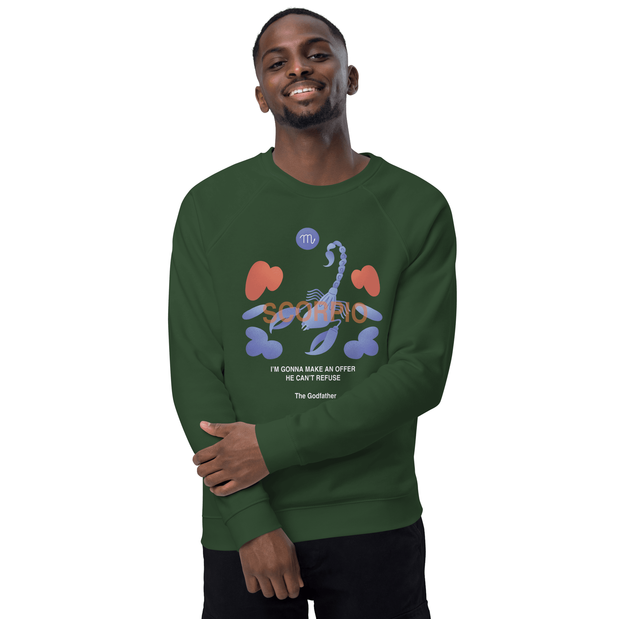 Scorpio Unisex Organic Raglan Sweatshirt - Godfather B Edition - 