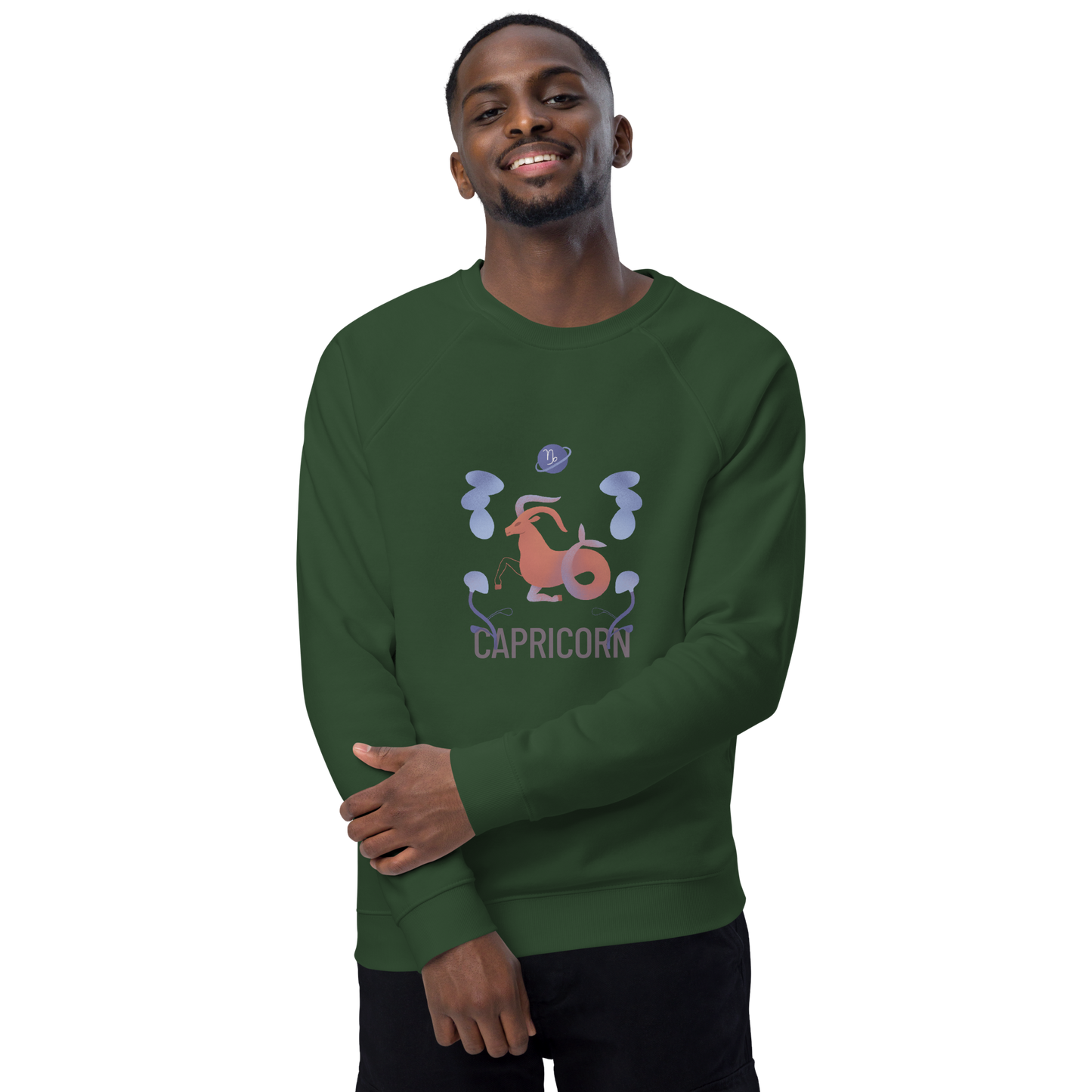 Capricorn Unisex Organic Raglan Sweatshirt - Raw Edition