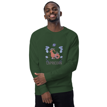 Capricorn Unisex Organic Raglan Sweatshirt - Raw Edition