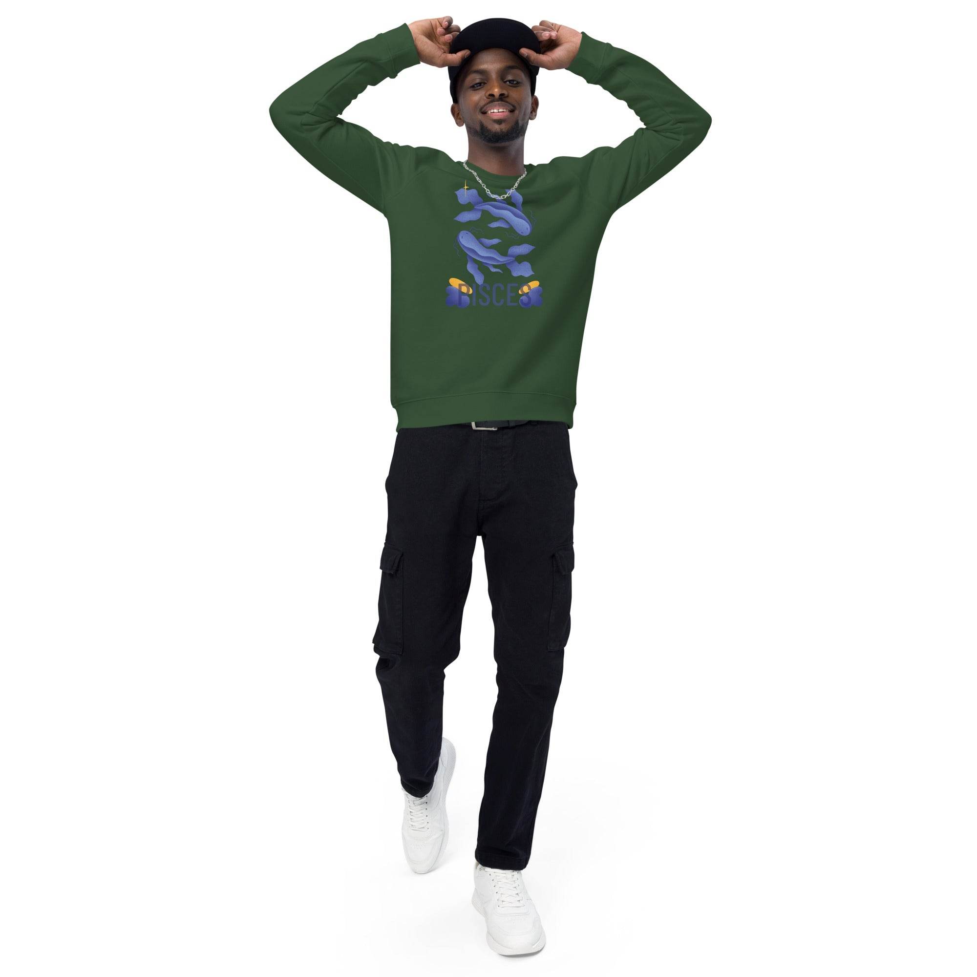 Pisces Unisex Organic Raglan Sweatshirt - Raw Edition - 
