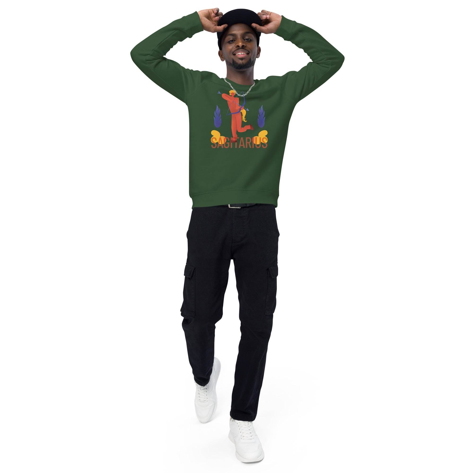 Sagittarius Unisex Organic Raglan Sweatshirt - Raw Edition - 