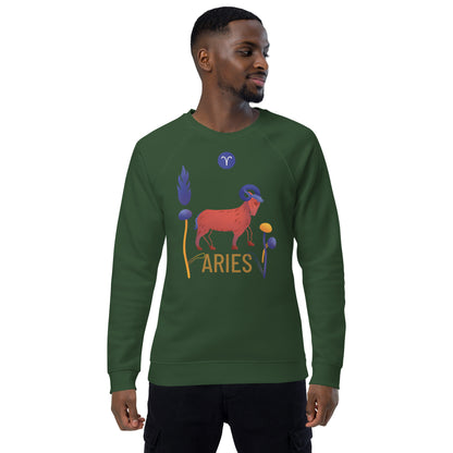 Aries Unisex Organic Raglan Sweatshirt Raw