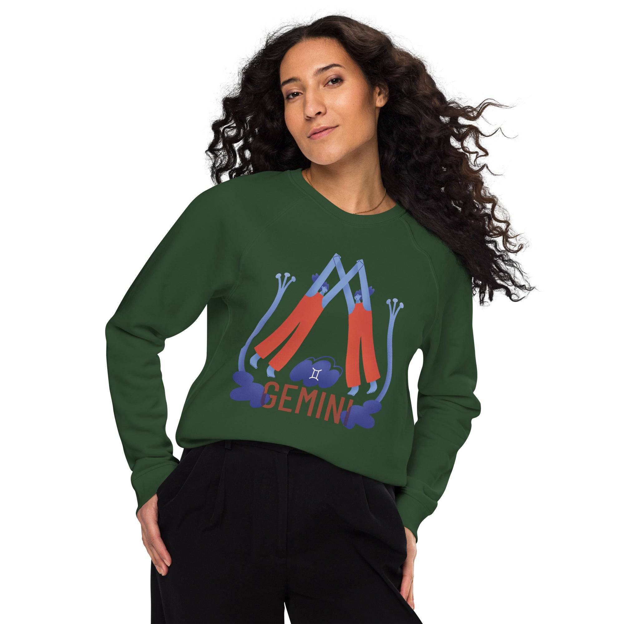 Gemini Unisex Organic Raglan Sweatshirt - Raw Edition - 
