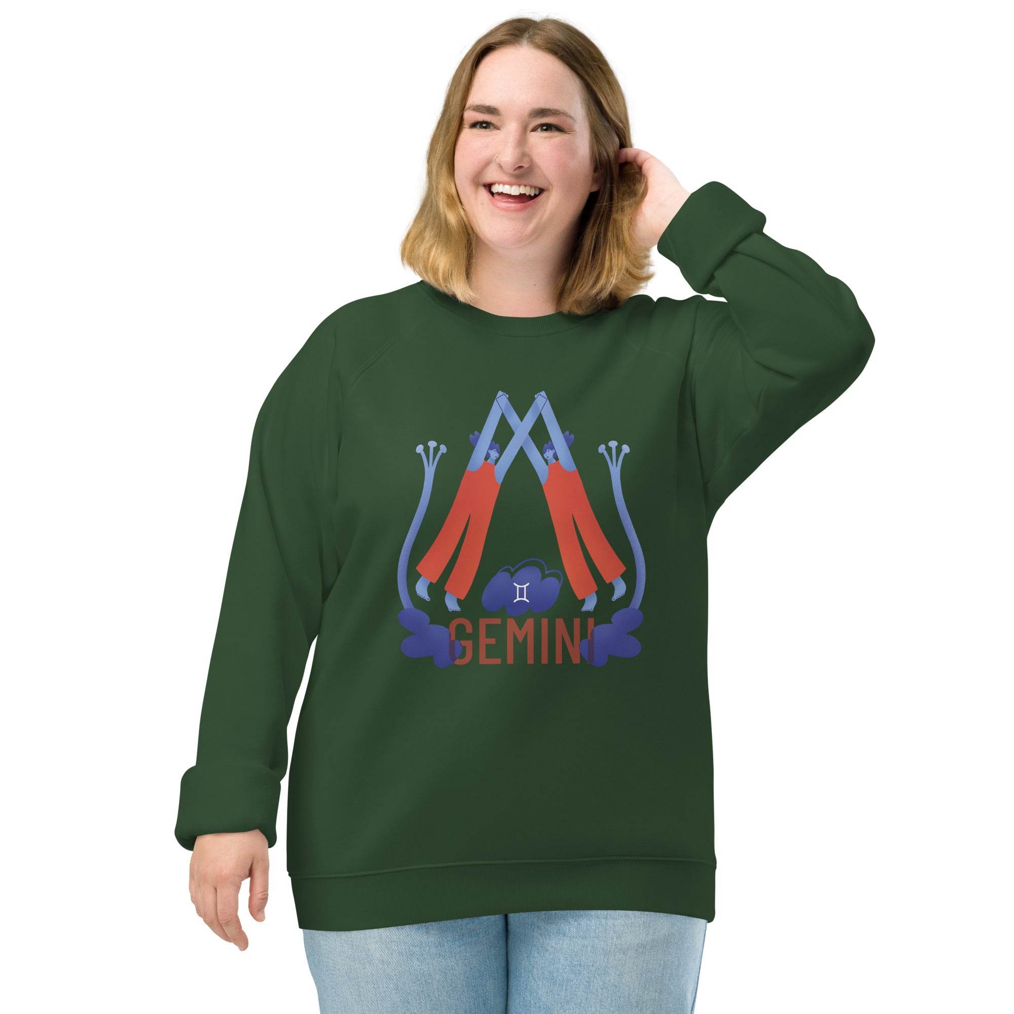Gemini Unisex Organic Raglan Sweatshirt - Raw Edition - 