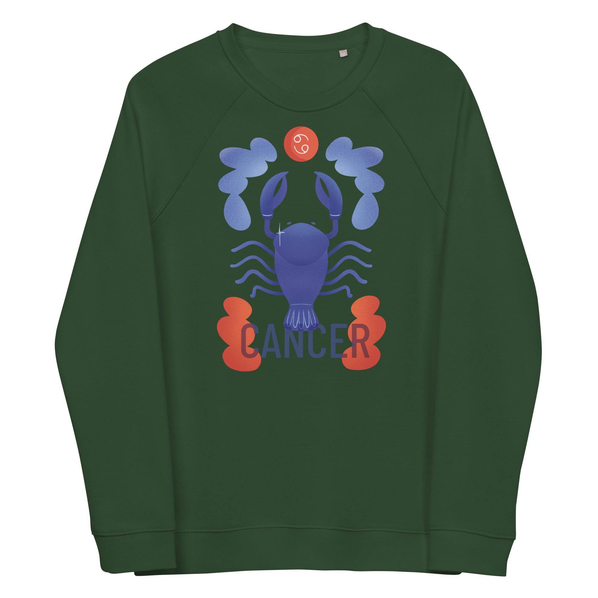 Cancer Unisex Organic Raglan Sweatshirt - Raw Edition - 