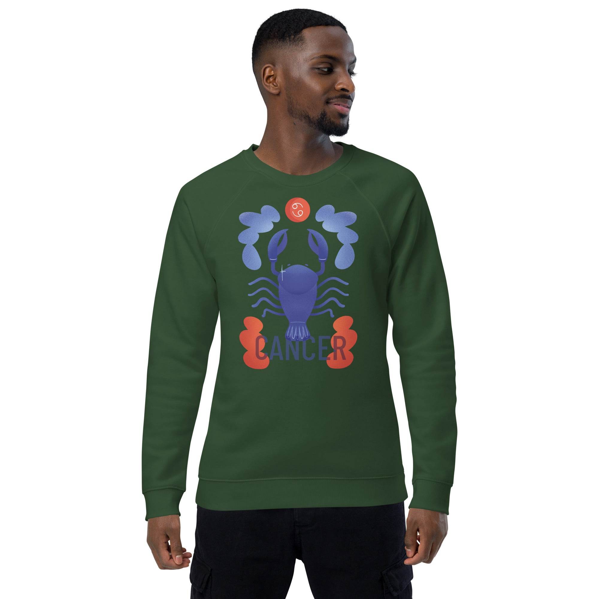 Cancer Unisex Organic Raglan Sweatshirt - Raw Edition - 
