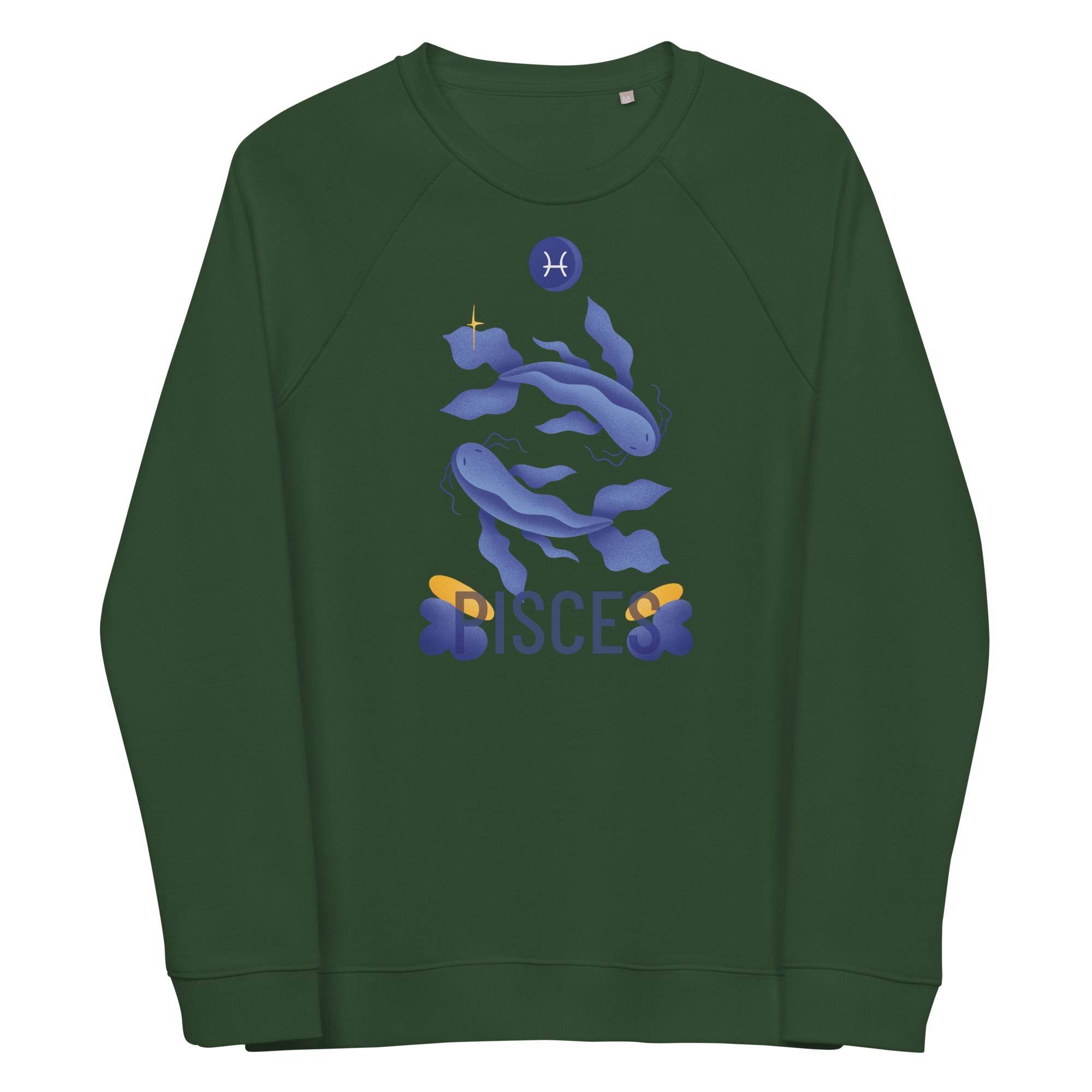 Pisces Unisex Organic Raglan Sweatshirt - Raw Edition - 
