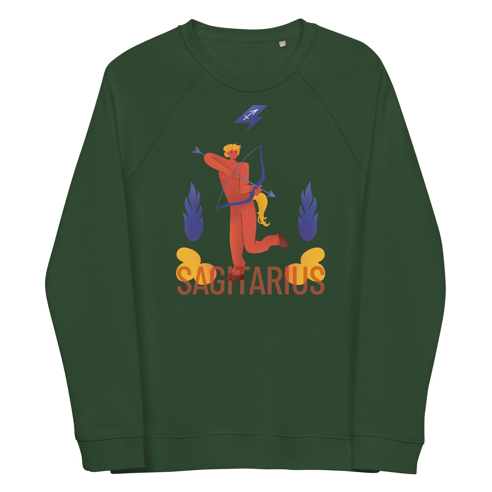Sagittarius Unisex Organic Raglan Sweatshirt - Raw Edition - 