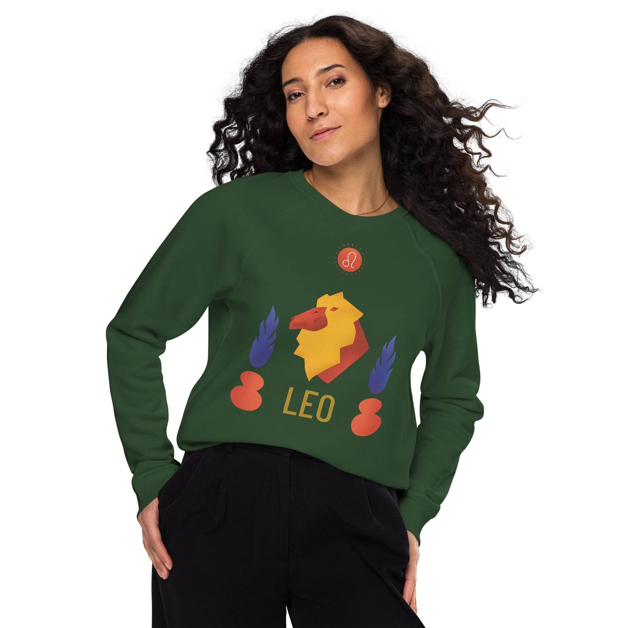 Leo Unisex Organic Raglan Sweatshirt - Raw Edition - 