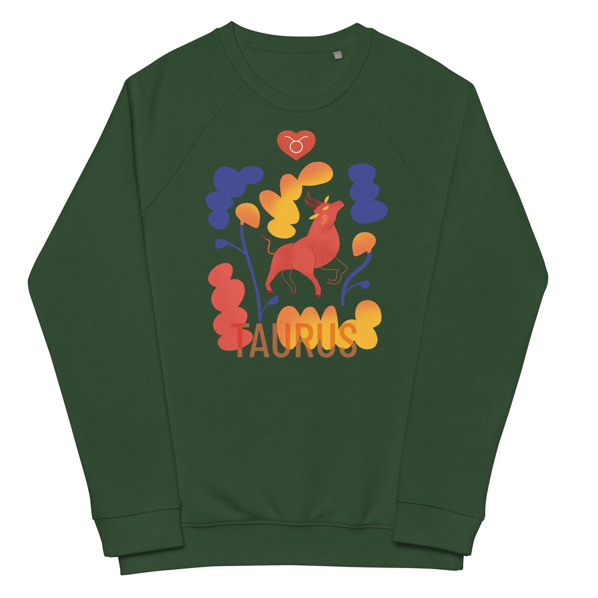 TAURUS Unisex Organic Raglan Sweatshirt Raw - 
