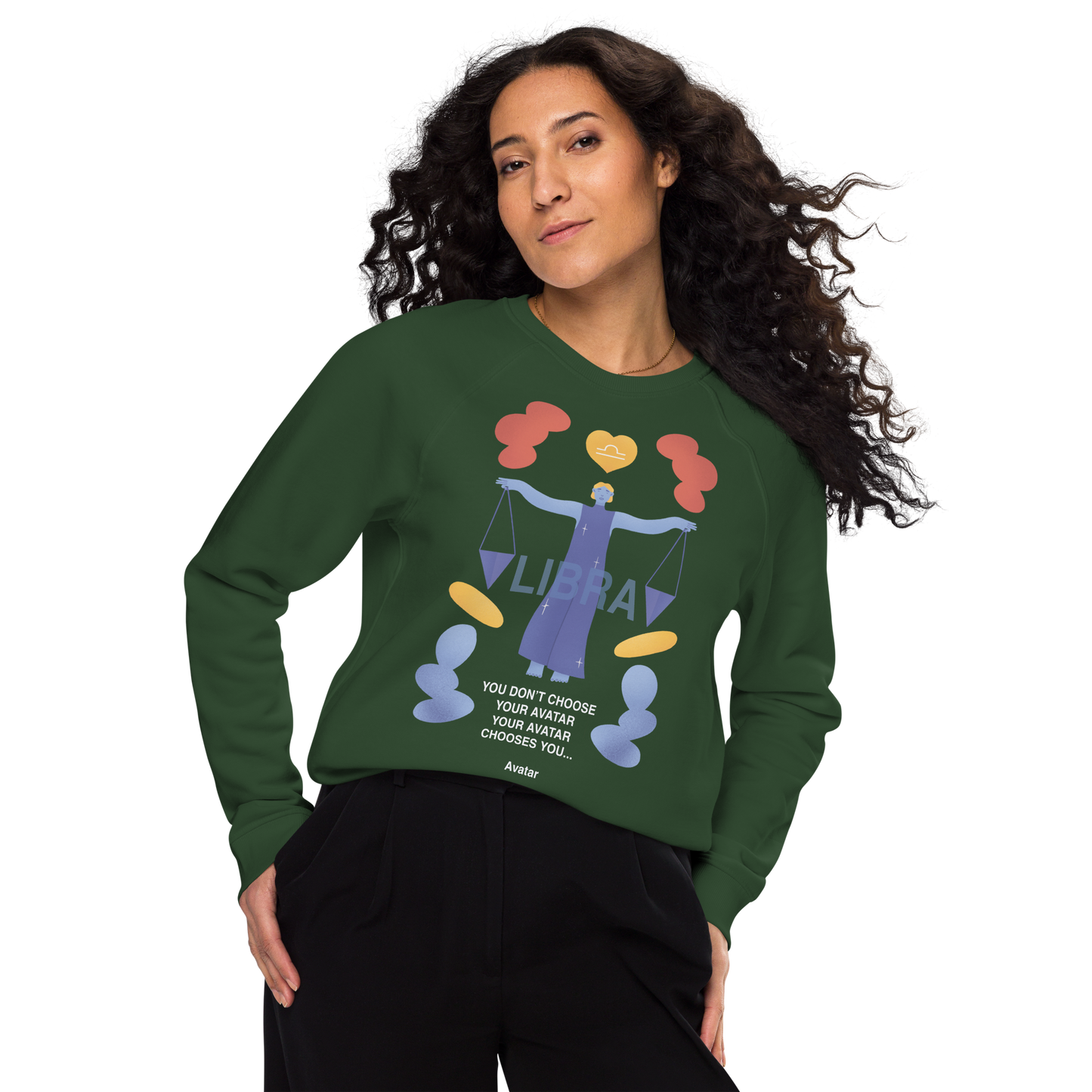 Libra Unisex Organic Raglan Sweatshirt - Avatar Edition