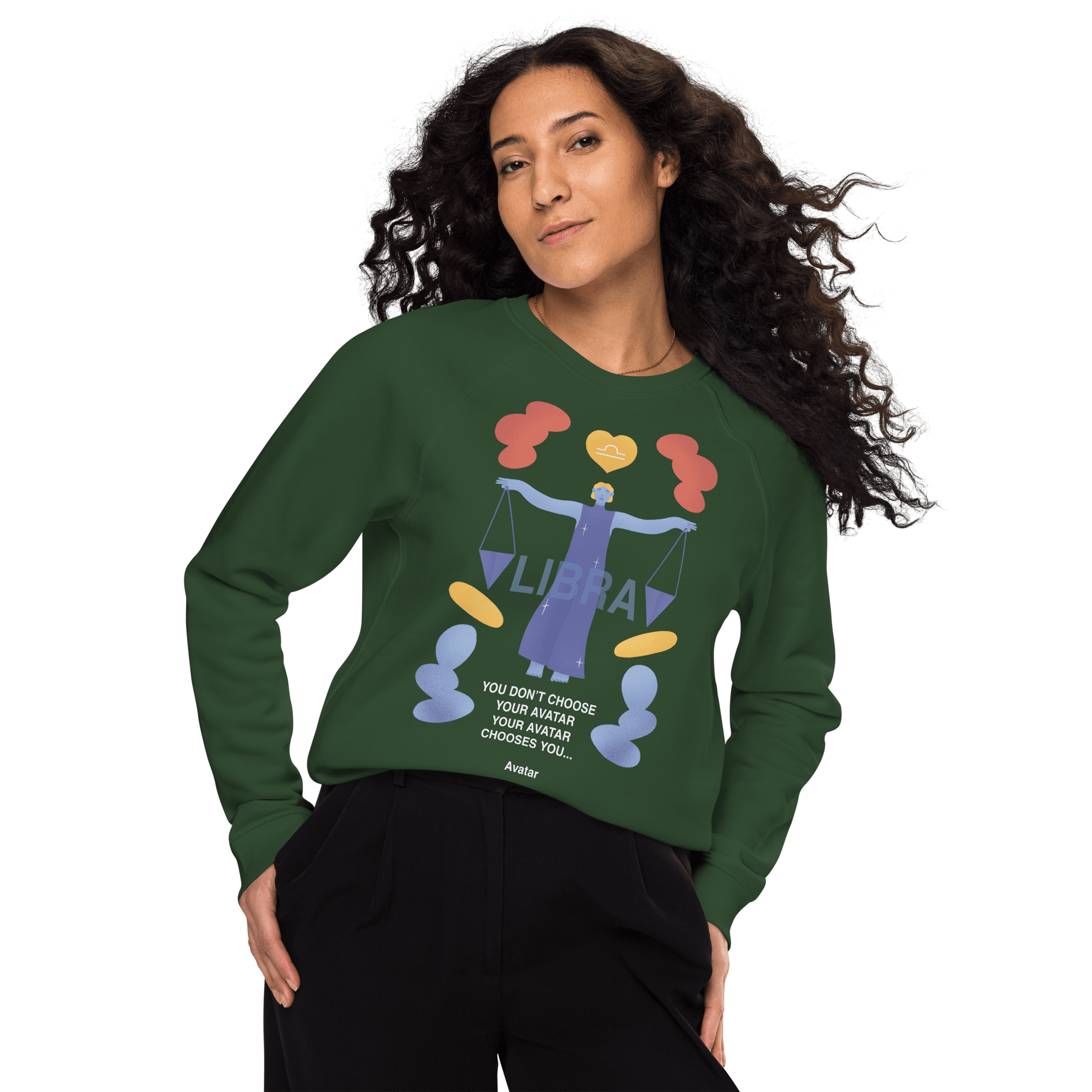 Libra Unisex Organic Raglan Sweatshirt - Avatar Edition - 