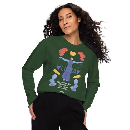 Libra Unisex Organic Raglan Sweatshirt - Avatar Edition