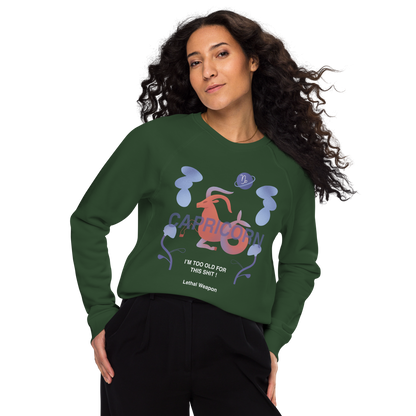 Capricorn Unisex Organic Raglan Sweatshirt - Lethal Weapon Edition