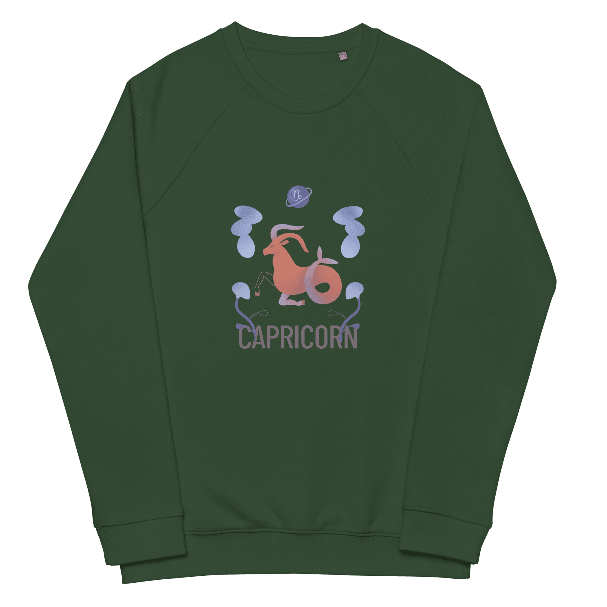 Capricorn Unisex Organic Raglan Sweatshirt - Raw Edition - 