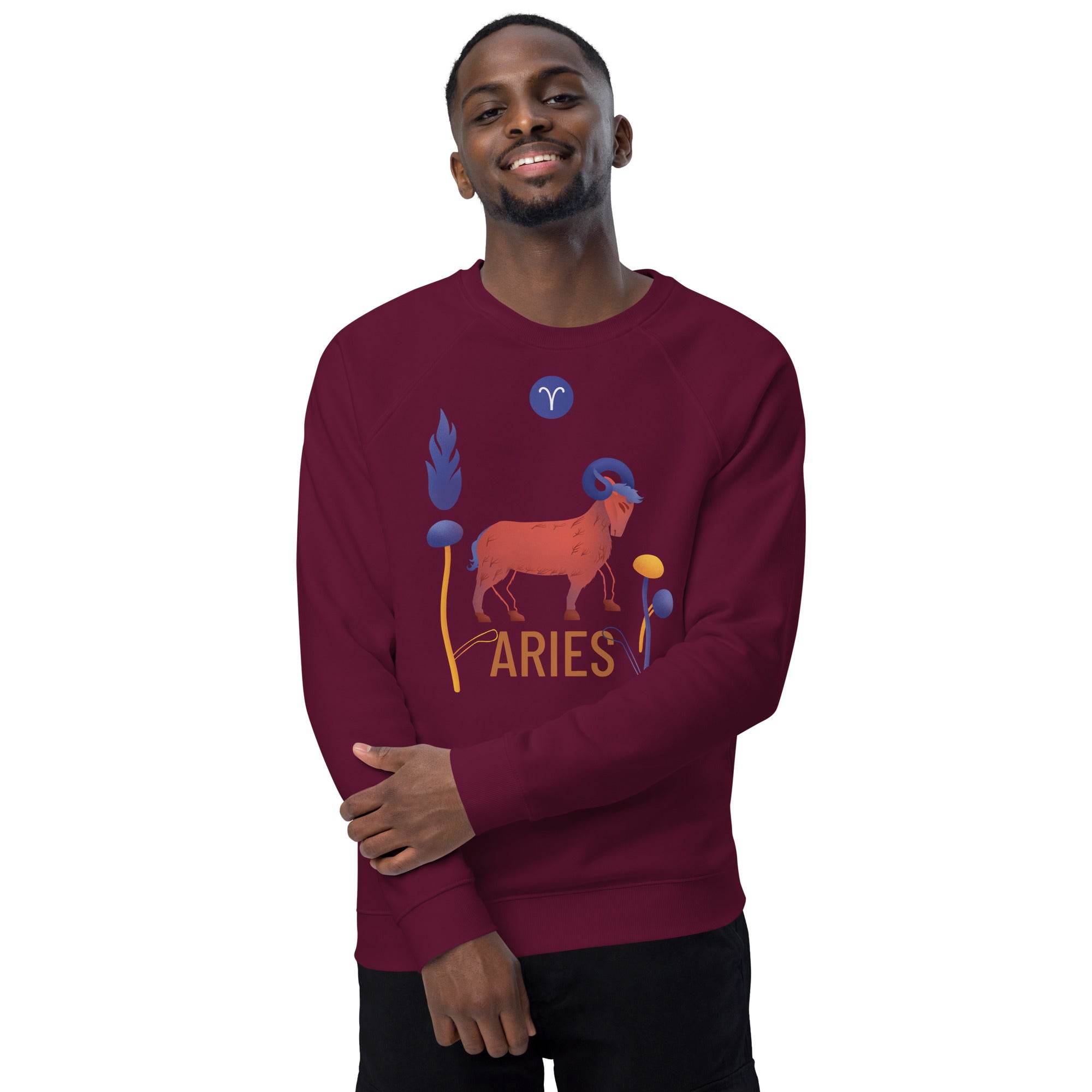Aries Unisex Organic Raglan Sweatshirt Raw - 