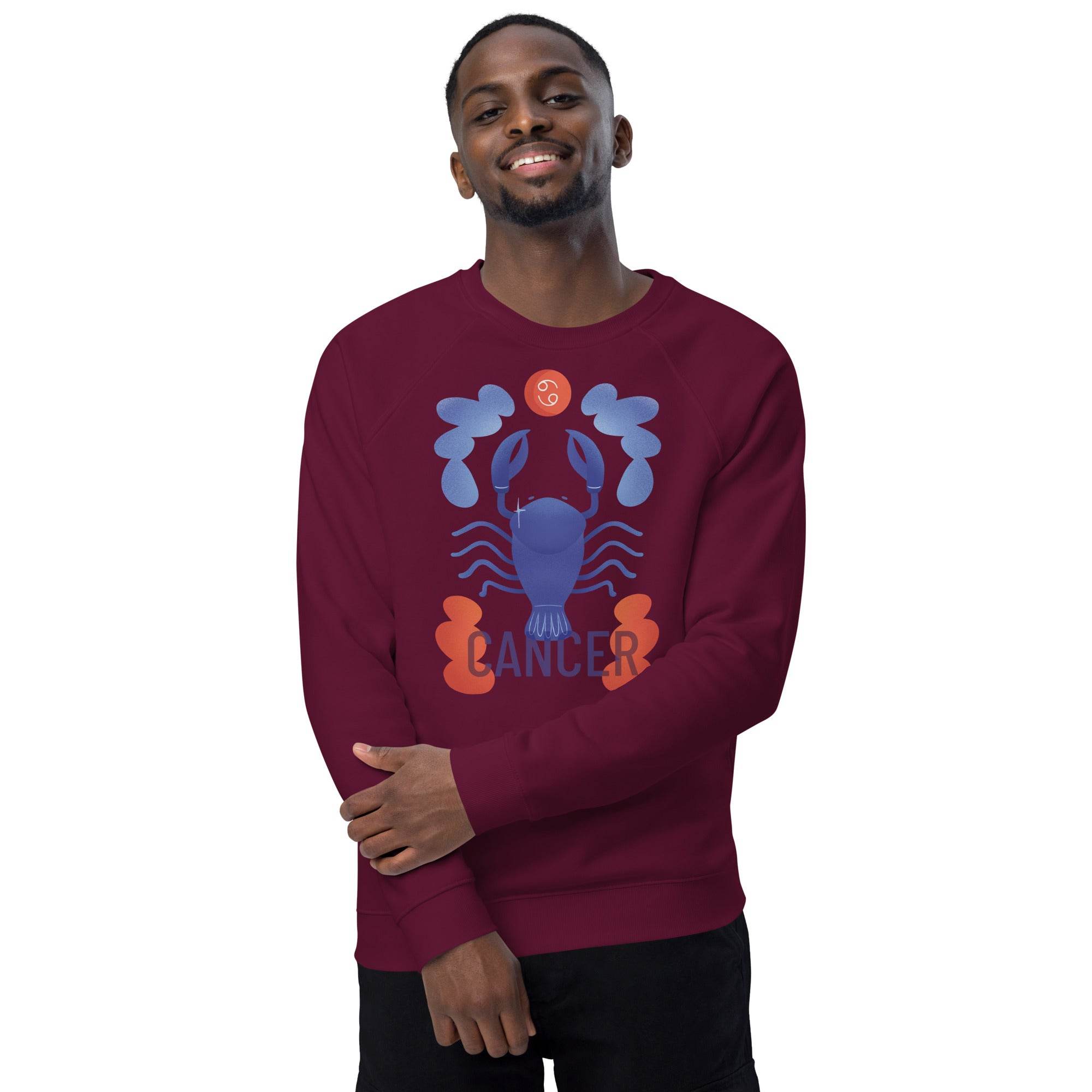 Cancer Unisex Organic Raglan Sweatshirt - Raw Edition - 