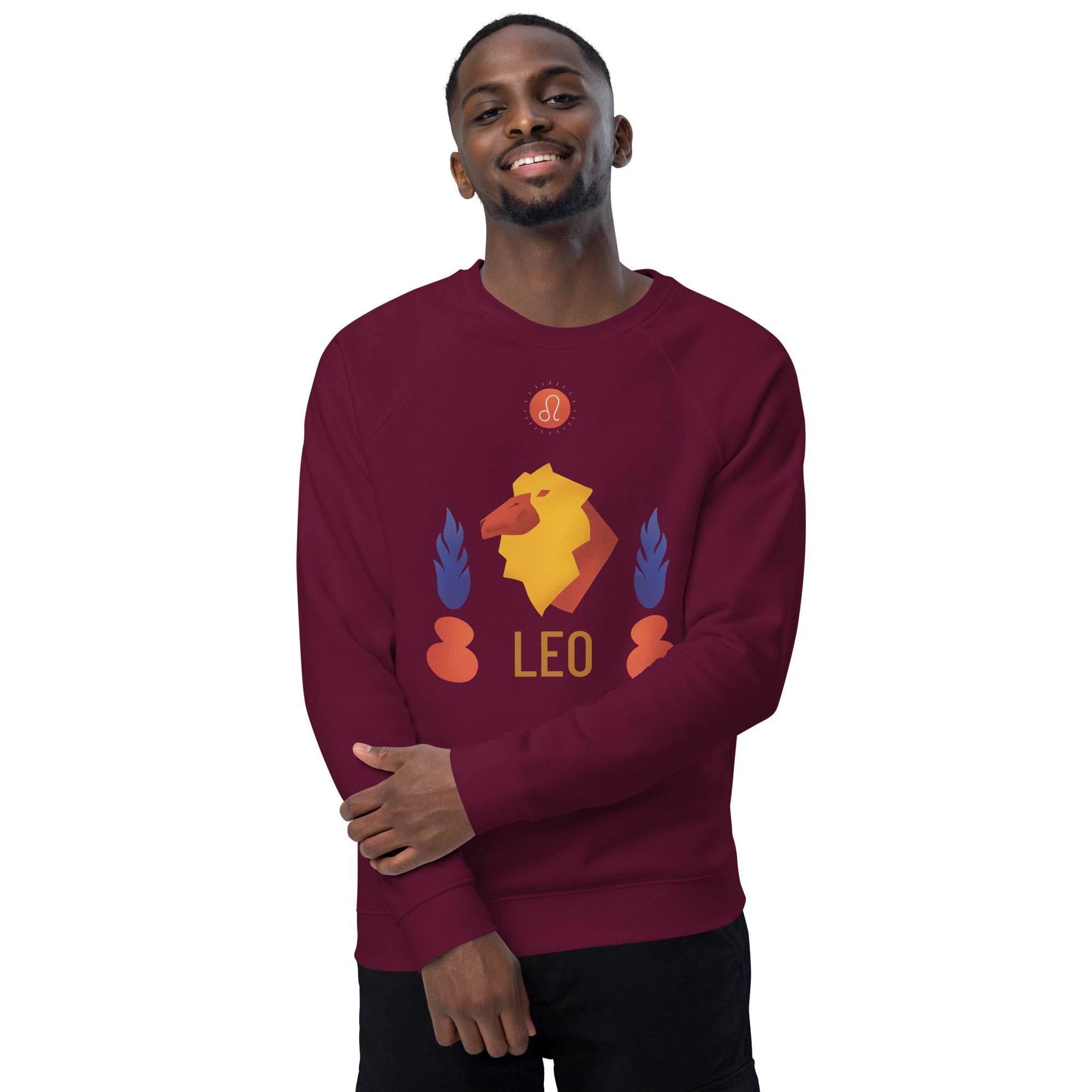 Leo Unisex Organic Raglan Sweatshirt - Raw Edition - 