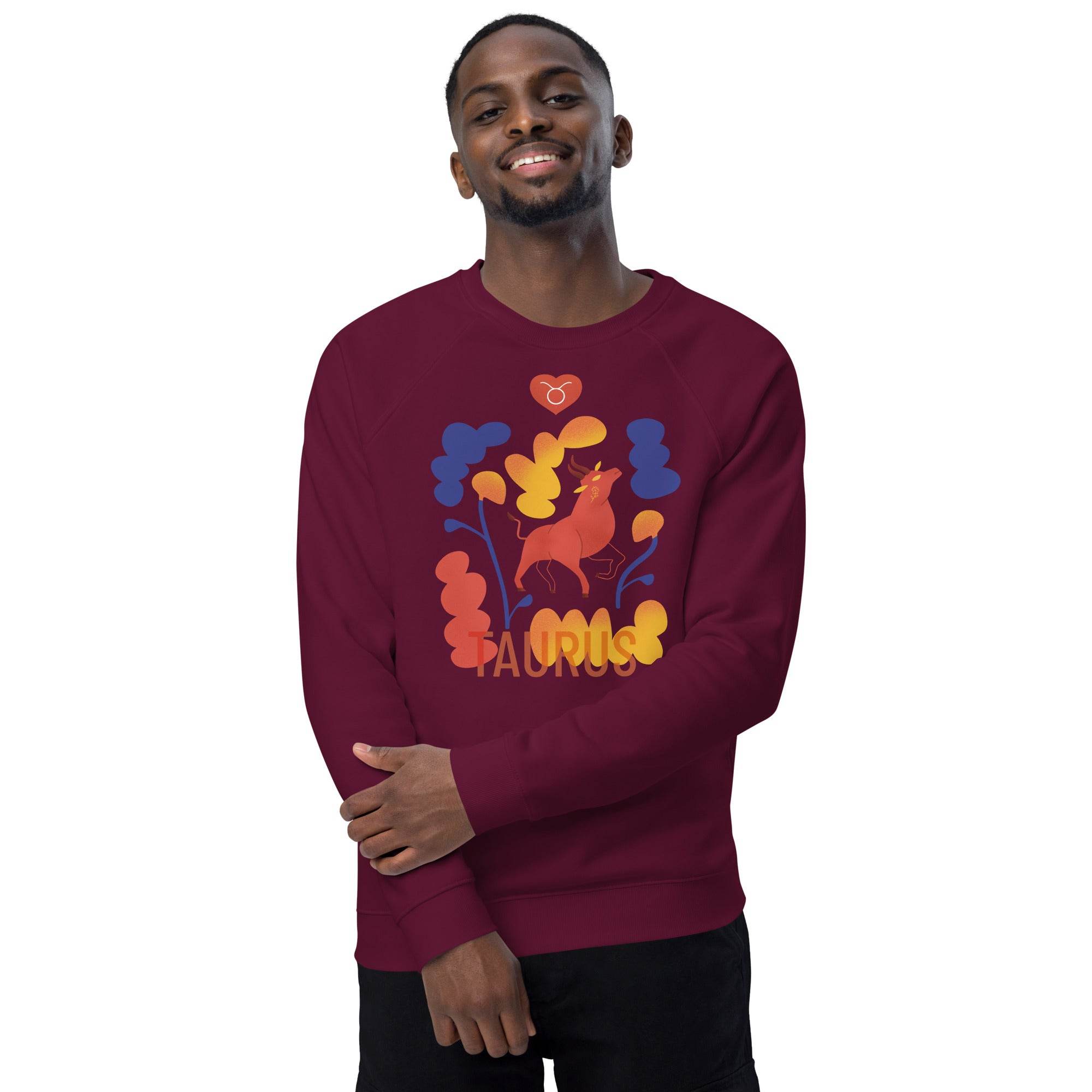 TAURUS Unisex Organic Raglan Sweatshirt Raw - 