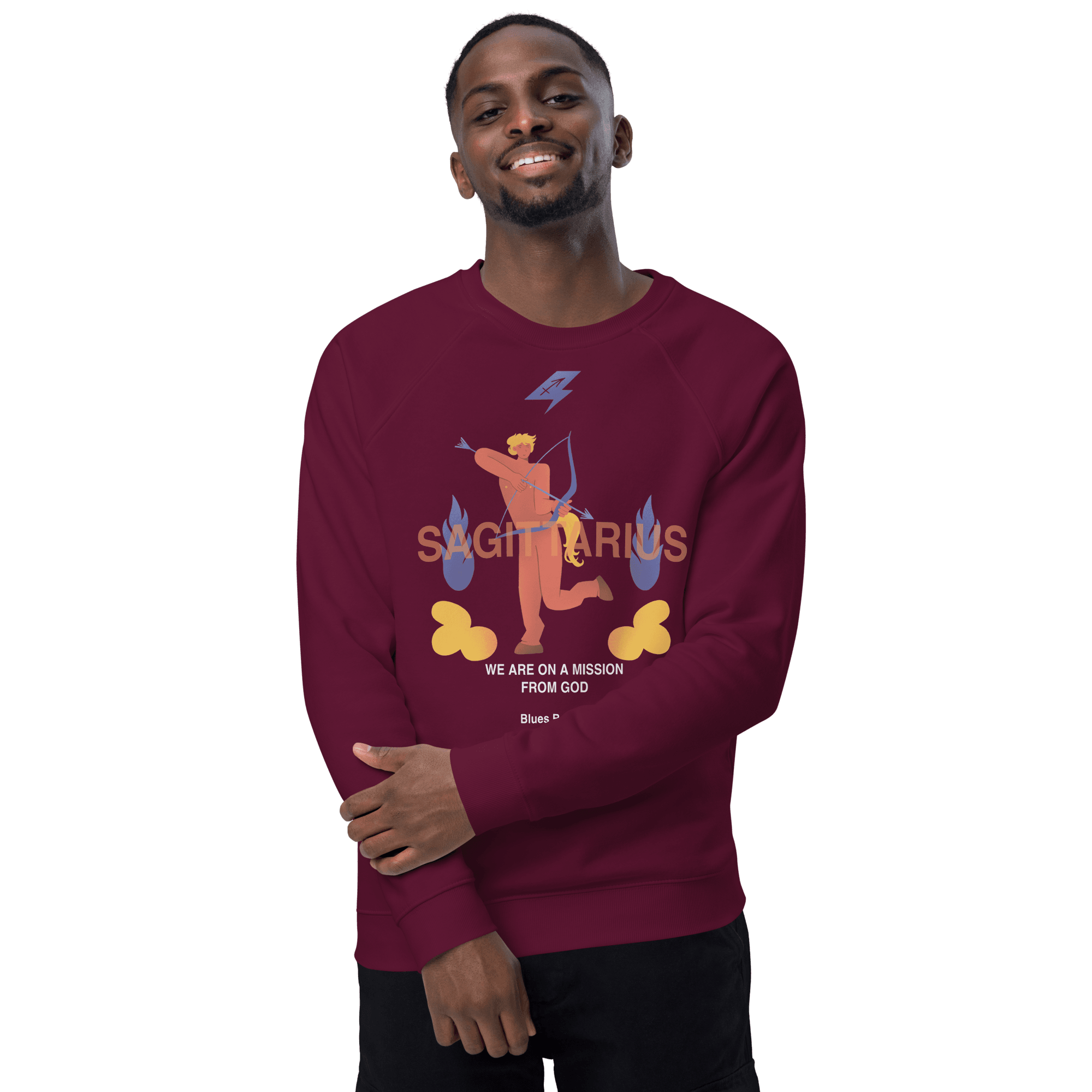 Sagittarius Unisex Organic Raglan Sweatshirt - The Blues Brothers Edition - 