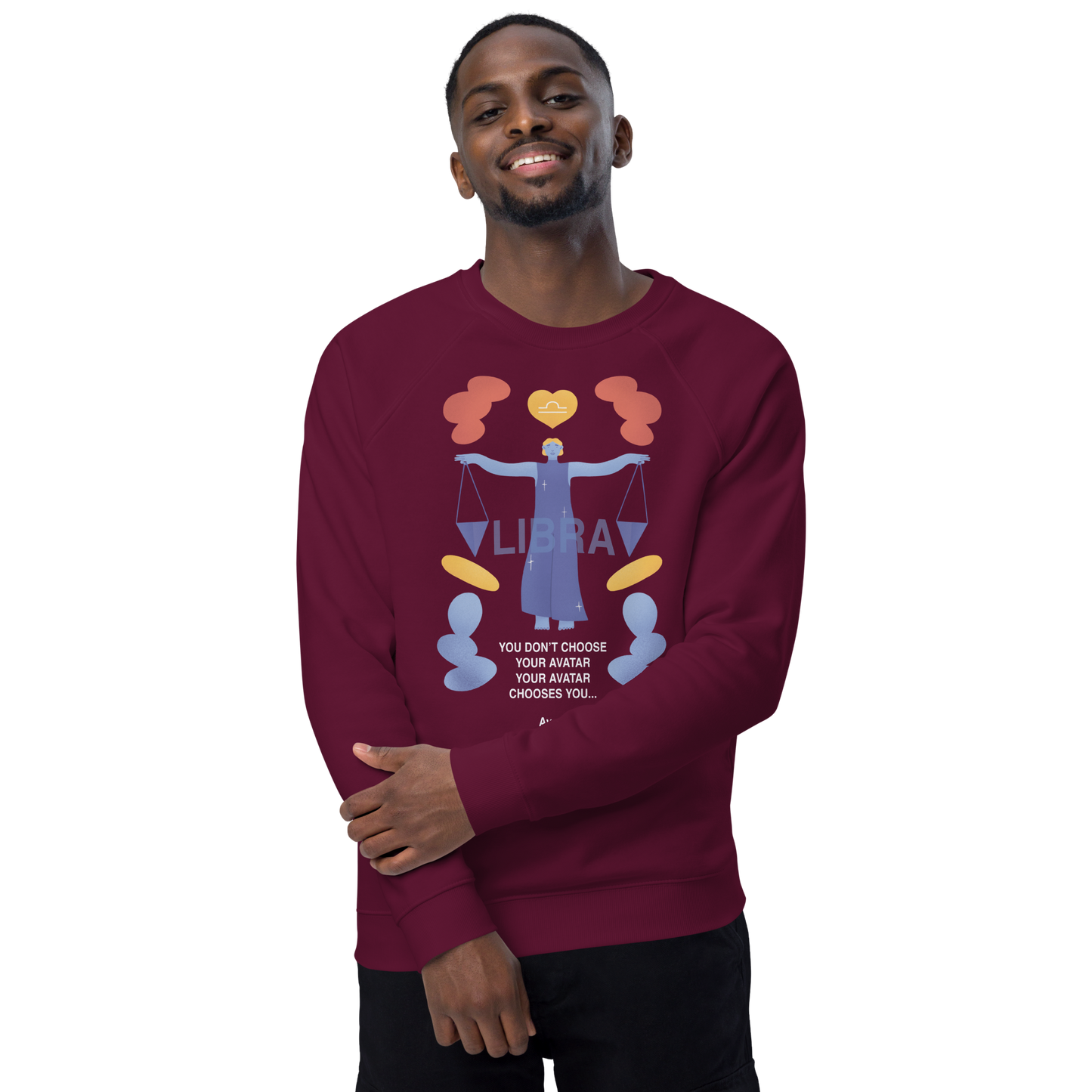 Libra Unisex Organic Raglan Sweatshirt - Avatar Edition