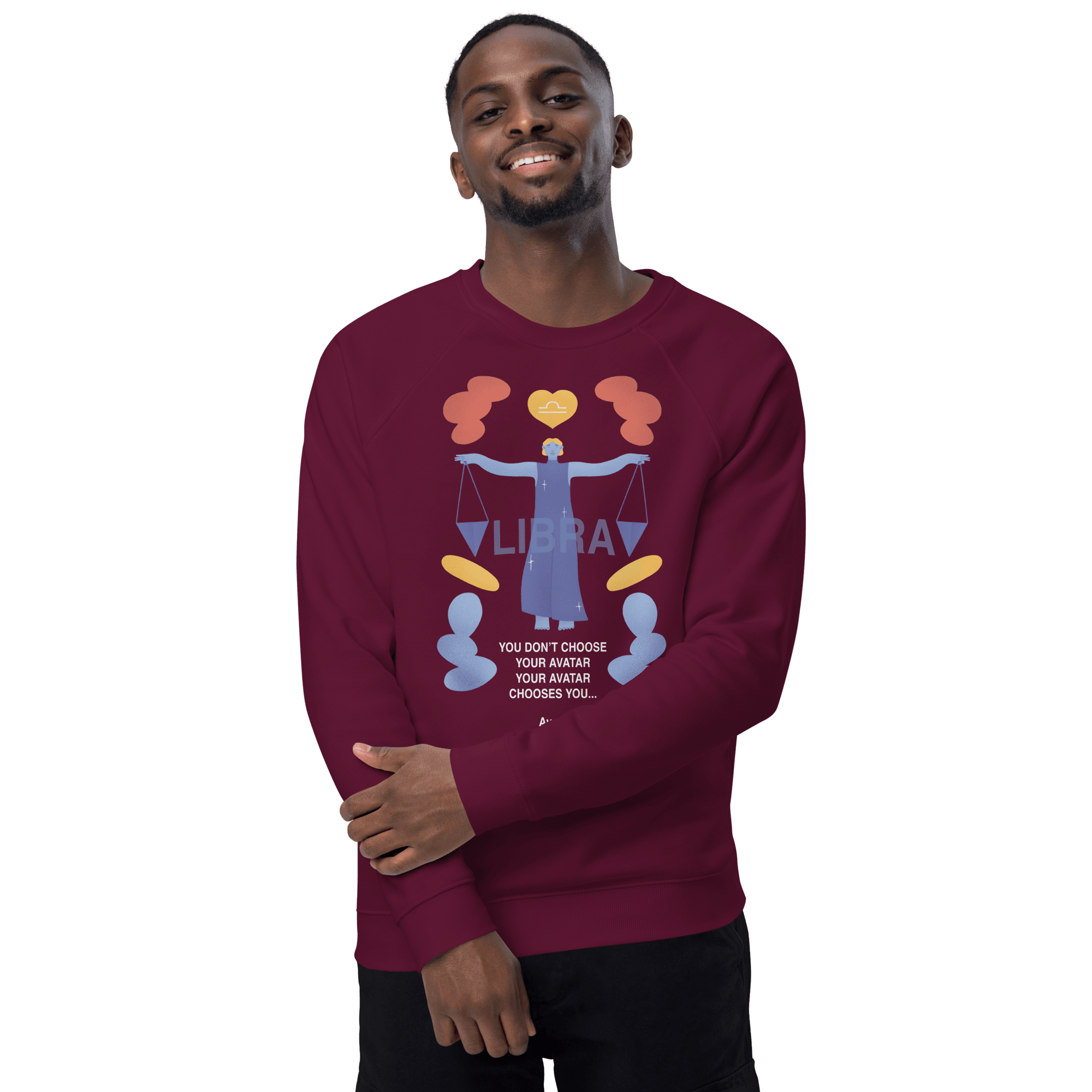 Libra Unisex Organic Raglan Sweatshirt - Avatar Edition - 
