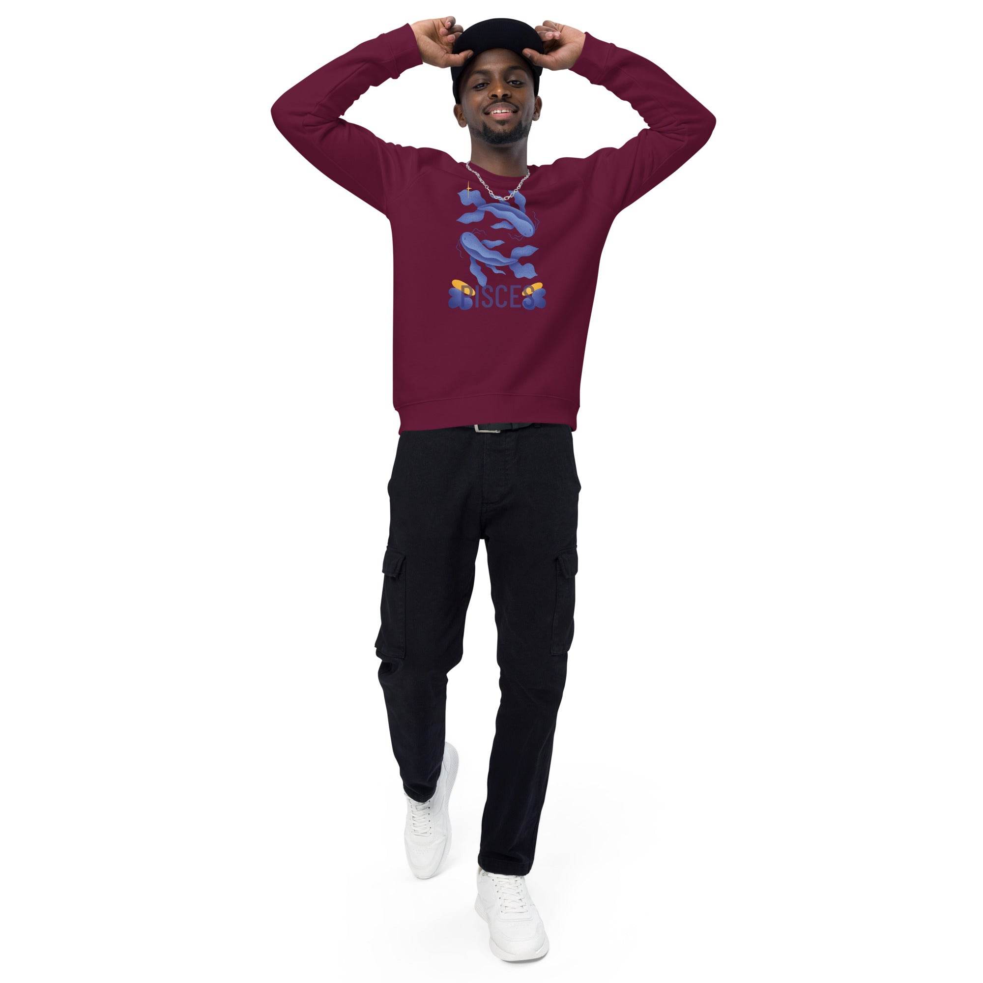 Pisces Unisex Organic Raglan Sweatshirt - Raw Edition - 