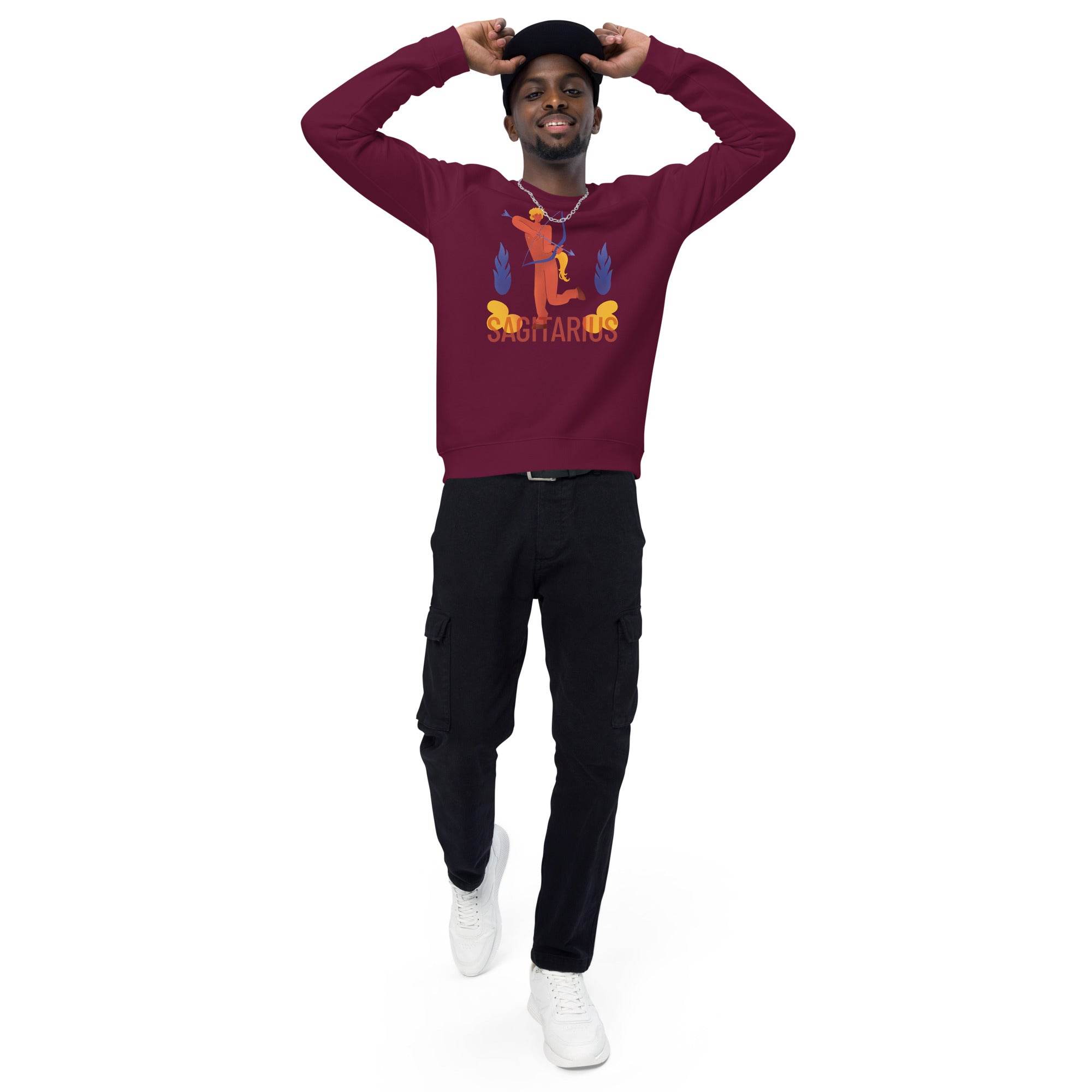 Sagittarius Unisex Organic Raglan Sweatshirt - Raw Edition - 