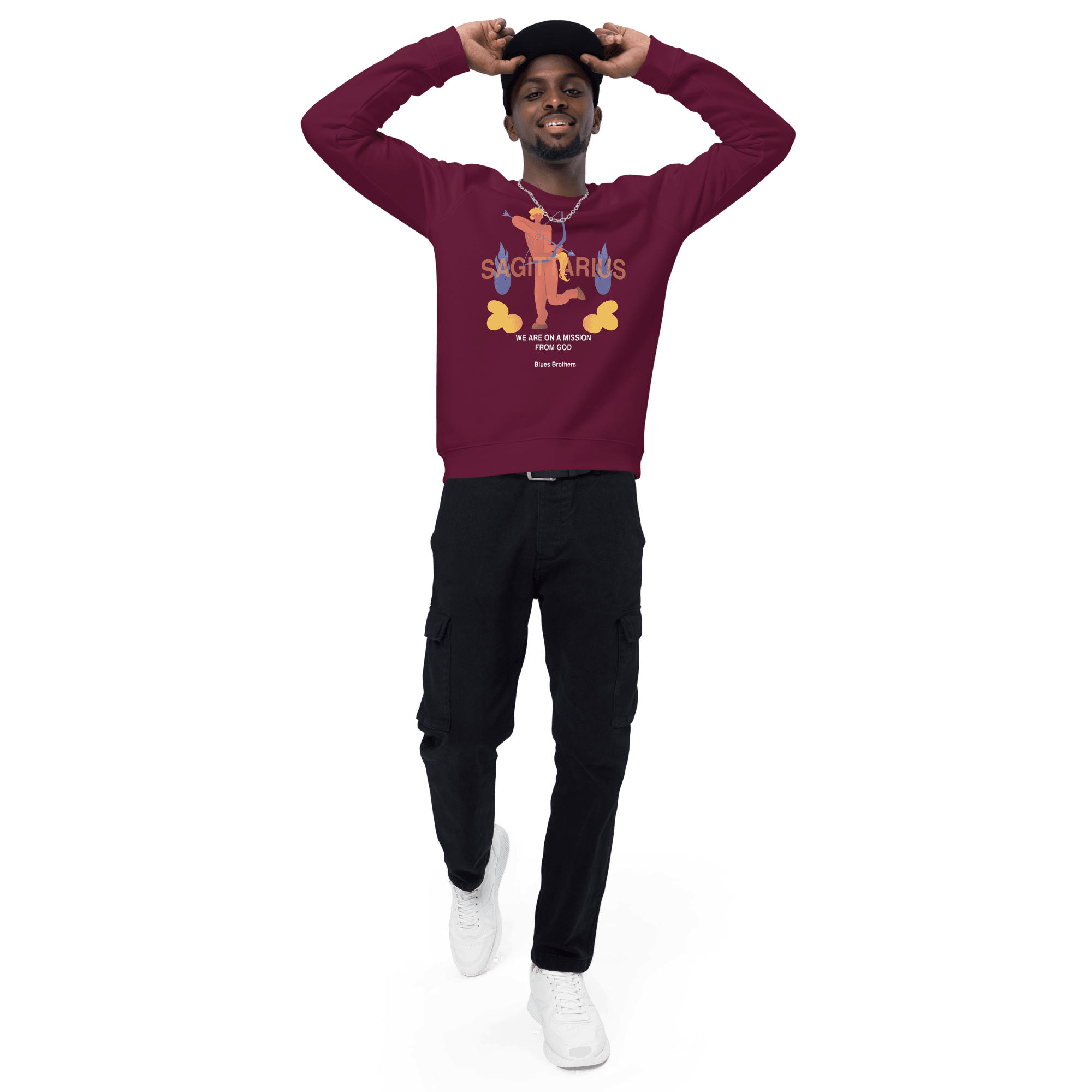 Sagittarius Unisex Organic Raglan Sweatshirt - The Blues Brothers Edition - 