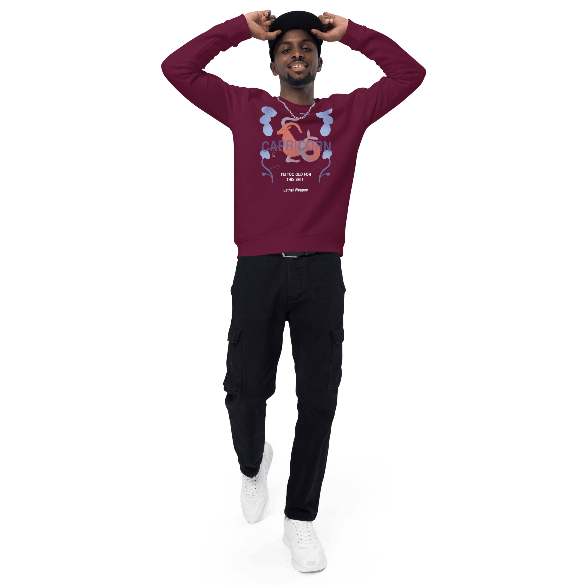 Capricorn Unisex Organic Raglan Sweatshirt - Lethal Weapon Edition - 