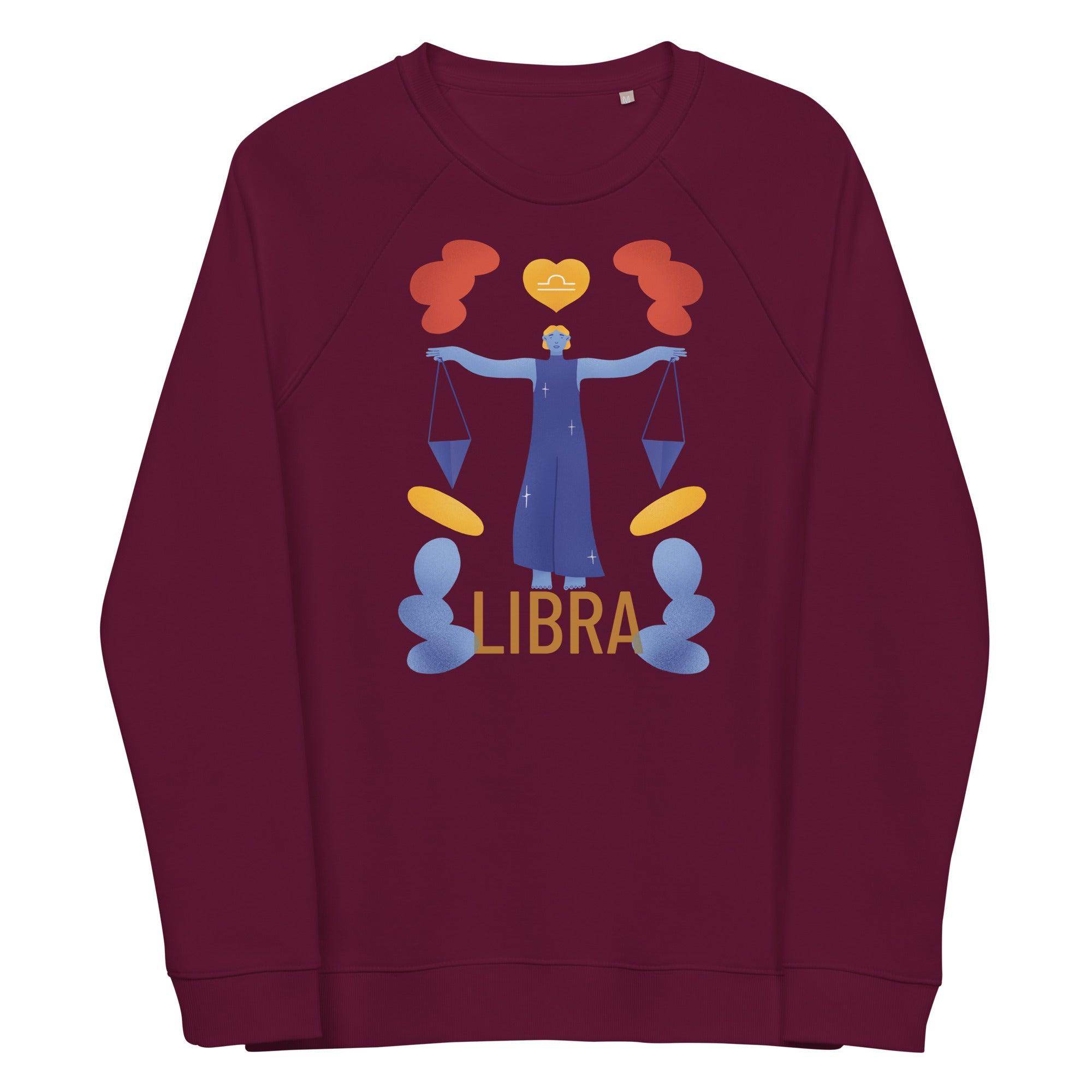 Libra Unisex Organic Raglan Sweatshirt - Raw Edition - 