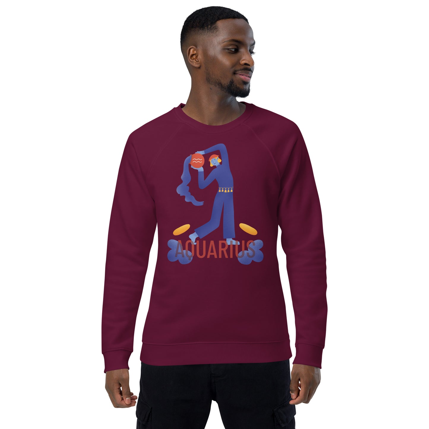 Aquarius Unisex Organic Raglan Sweatshirt - Raw Edition