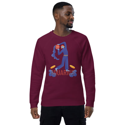 Aquarius Unisex Organic Raglan Sweatshirt - Raw Edition