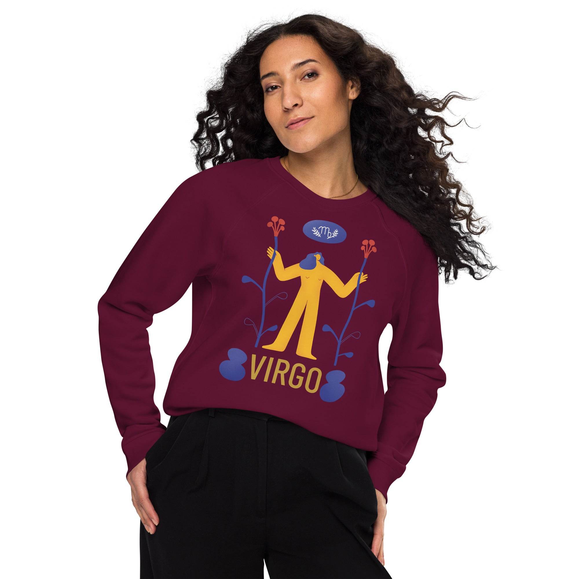 Virgo Unisex Organic Raglan Sweatshirt - Raw Edition - 