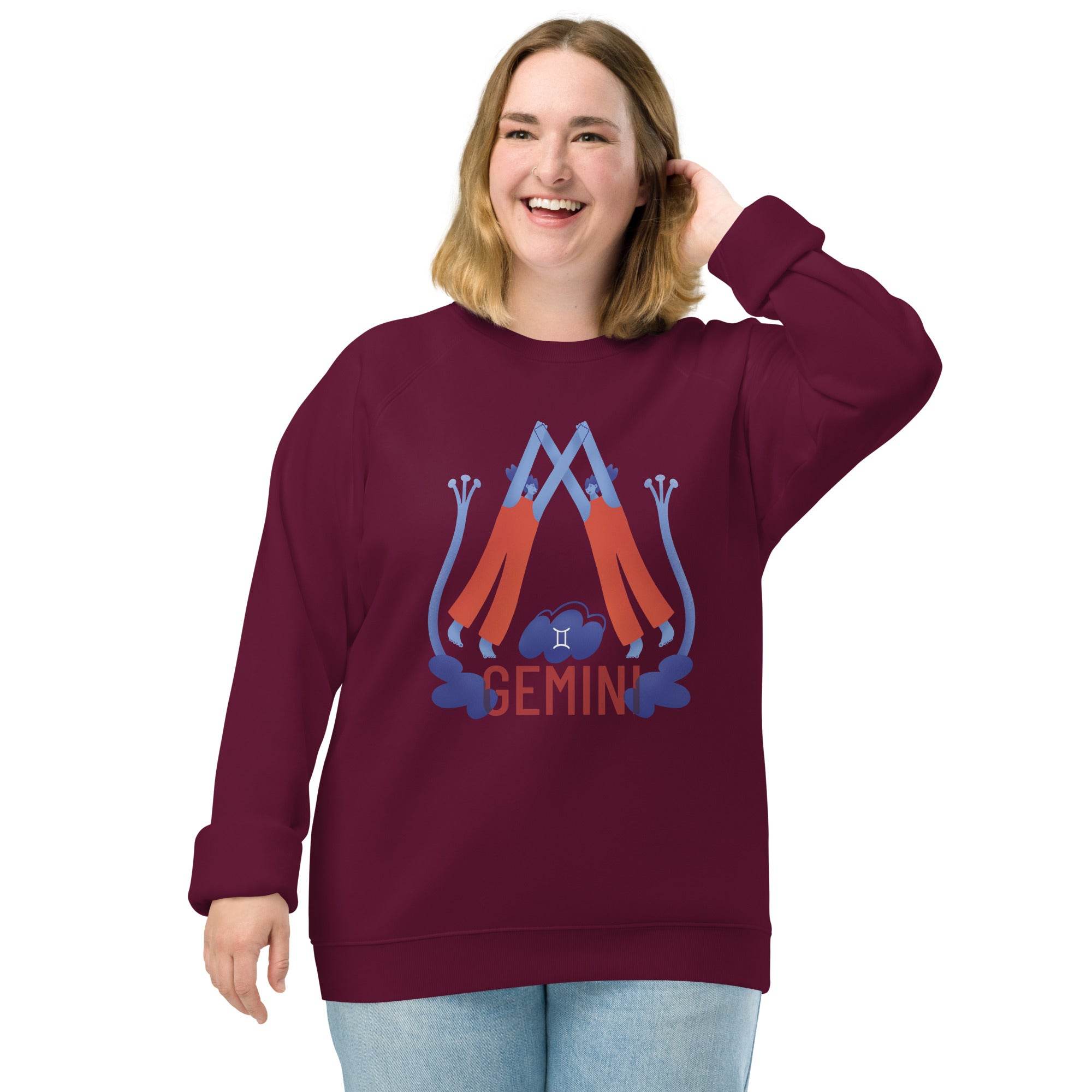 Gemini Unisex Organic Raglan Sweatshirt - Raw Edition - 